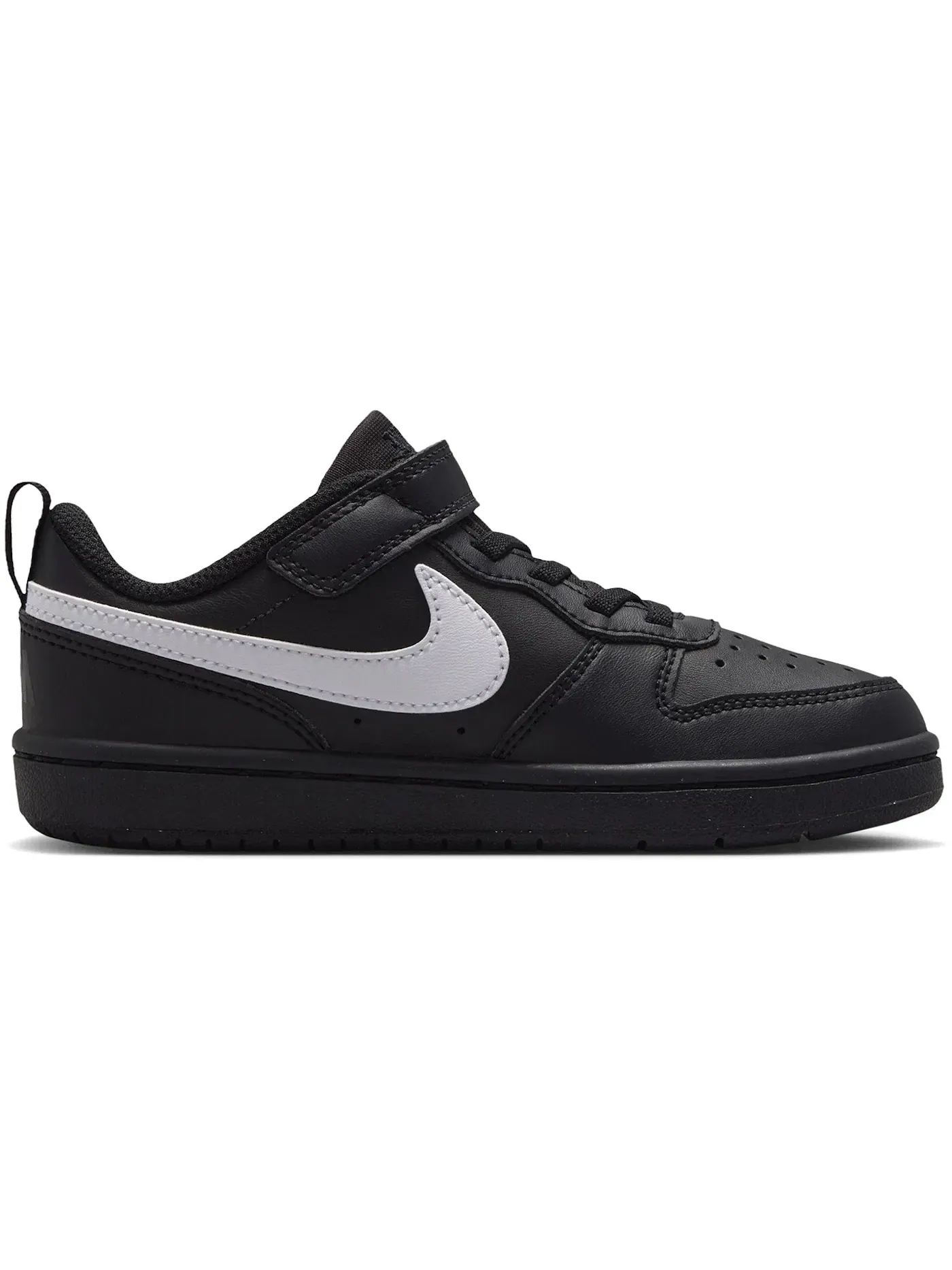 Детские кроссовки повседневные Nike Court Borough Low Recraft Nike — изображение 1 из 1, черный/черный/белый