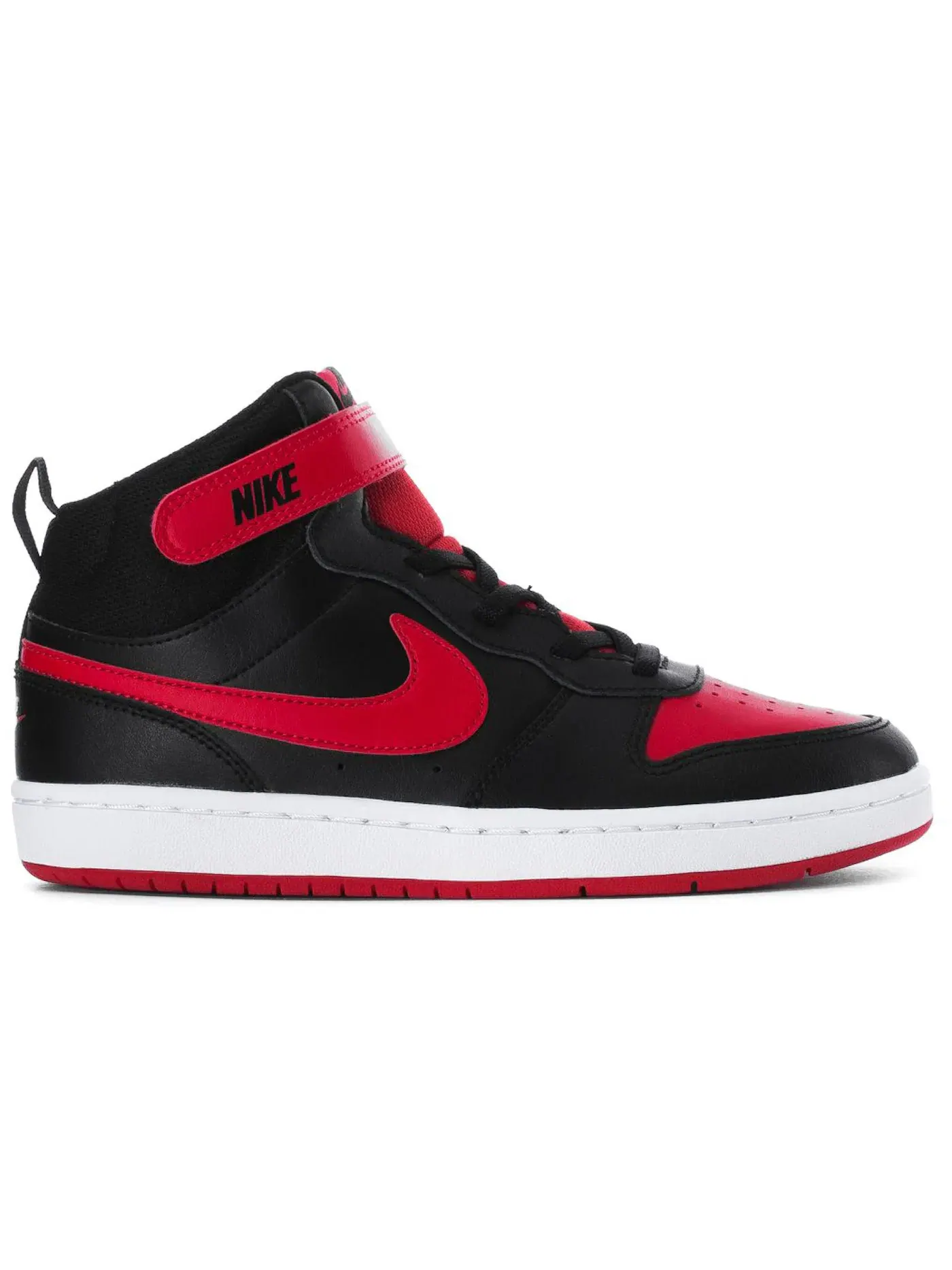 Детские кроссовки Lifestyle Nike Court Borough Mid 2 Nike — изображение 1 из 1, черный/красный/черный
