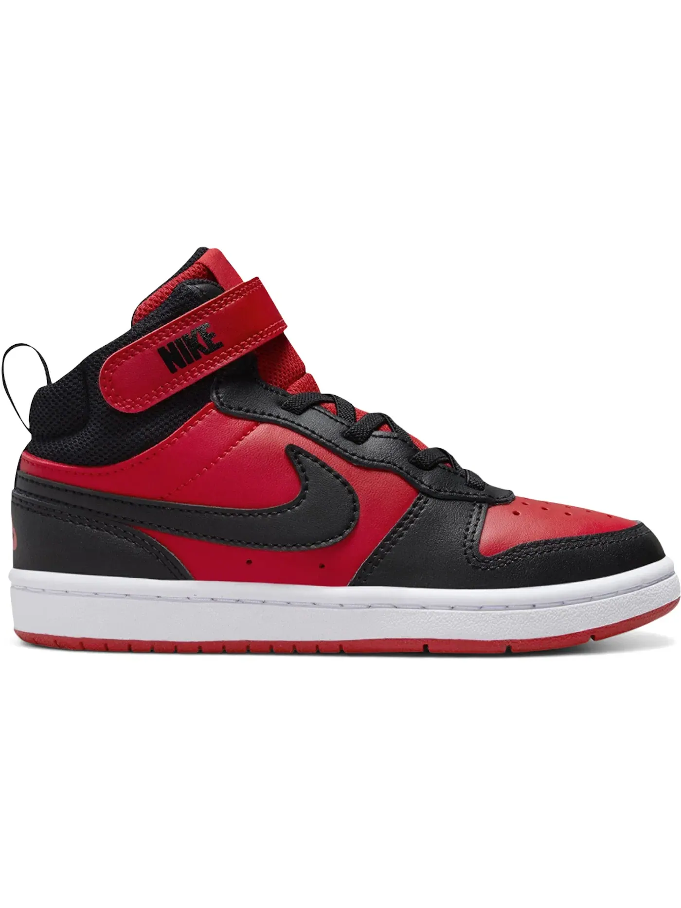Детские кроссовки с длинным шнурком Nike Court Borough Mid 2 Nike — изображение 1 из 1, красный/белый/черный