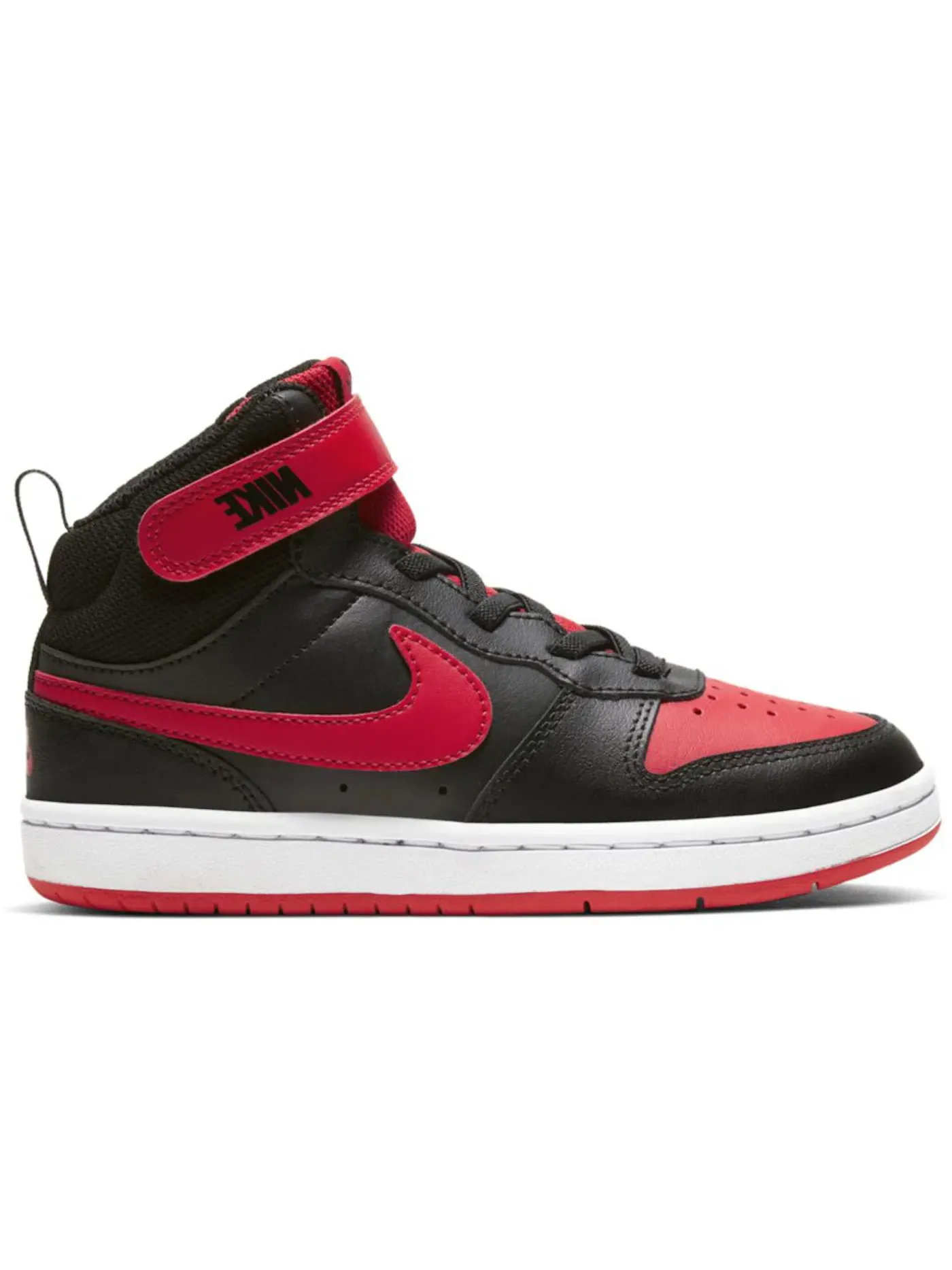 Детские кроссовки Lifestyle Nike Court Borough Mid 2 Nike — изображение 1 из 1, черный/белый/красный