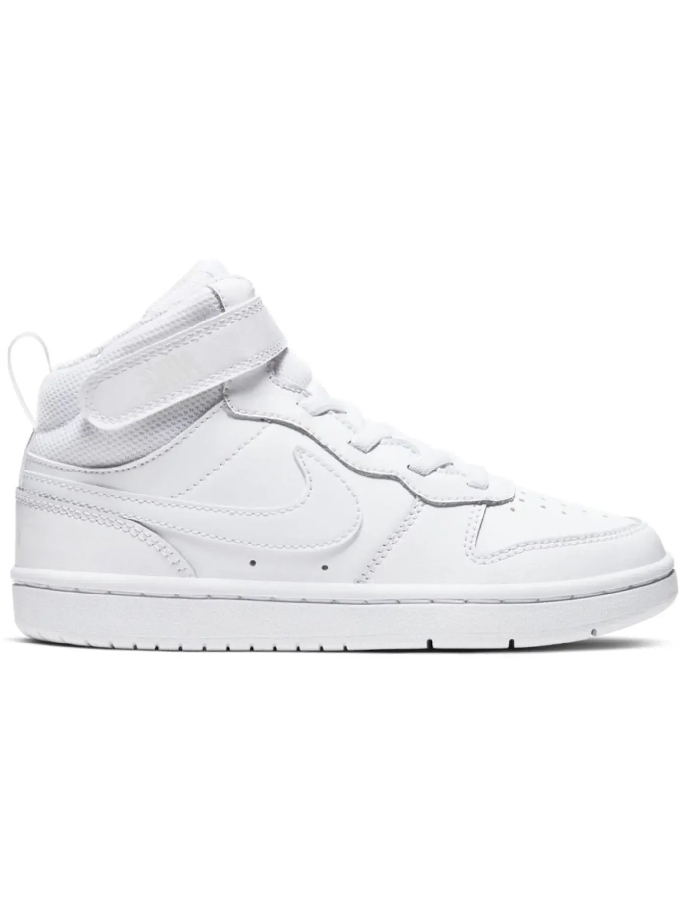 Детские кроссовки кожаные Nike Court Borough Mid 2 — изображение 1 из 1, белый/белый/белый