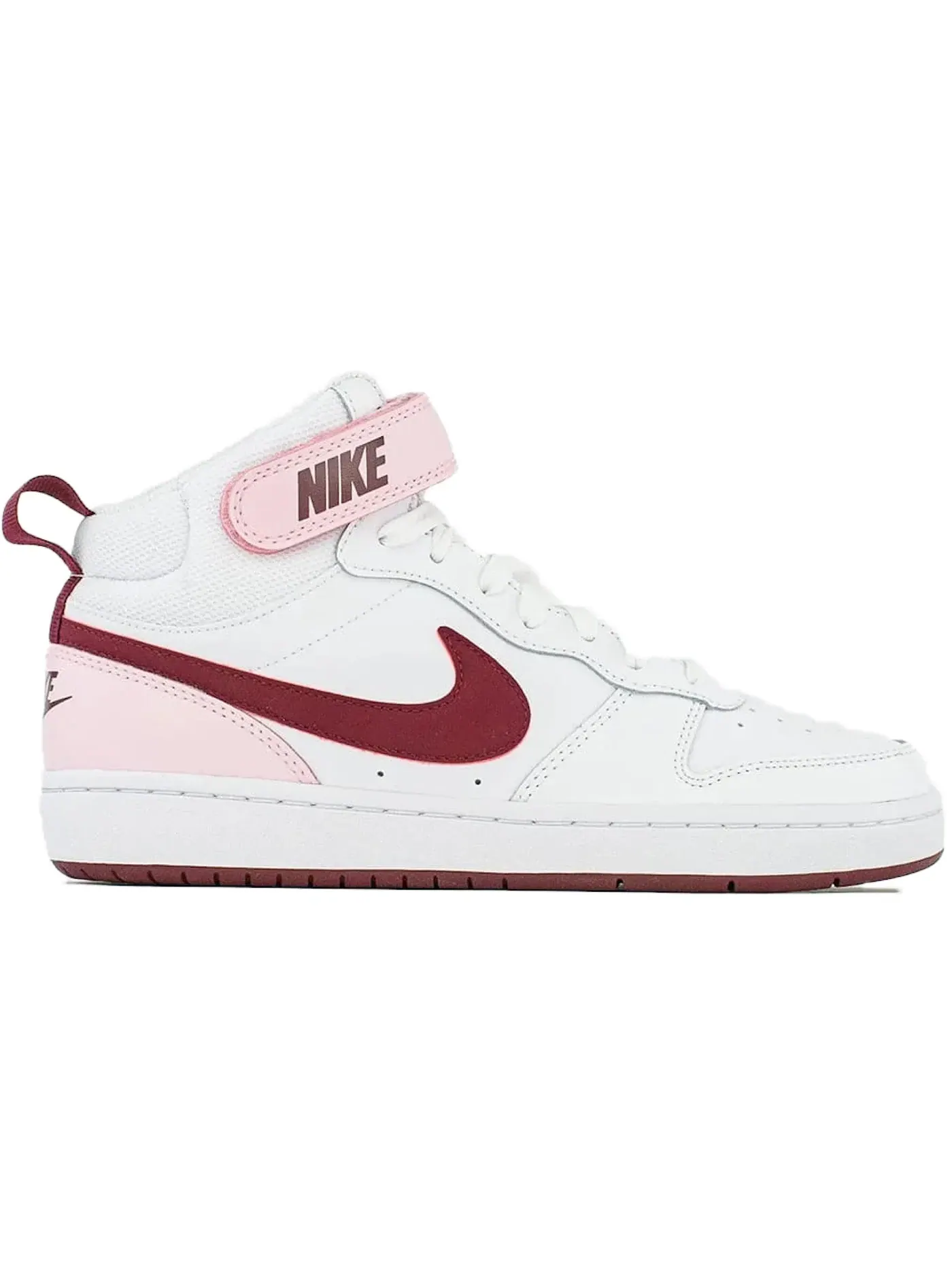 Детские кроссовки Lifestyle Nike Court Borough Mid 2 — изображение 1 из 1, белый/темный-розовый