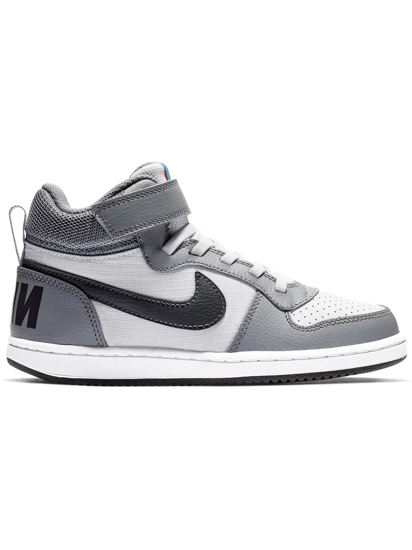 Детские кроссовки с высоким верхом Nike Court Borough Mid Nike — изображение 1 из 1, серый/платиновый/синий