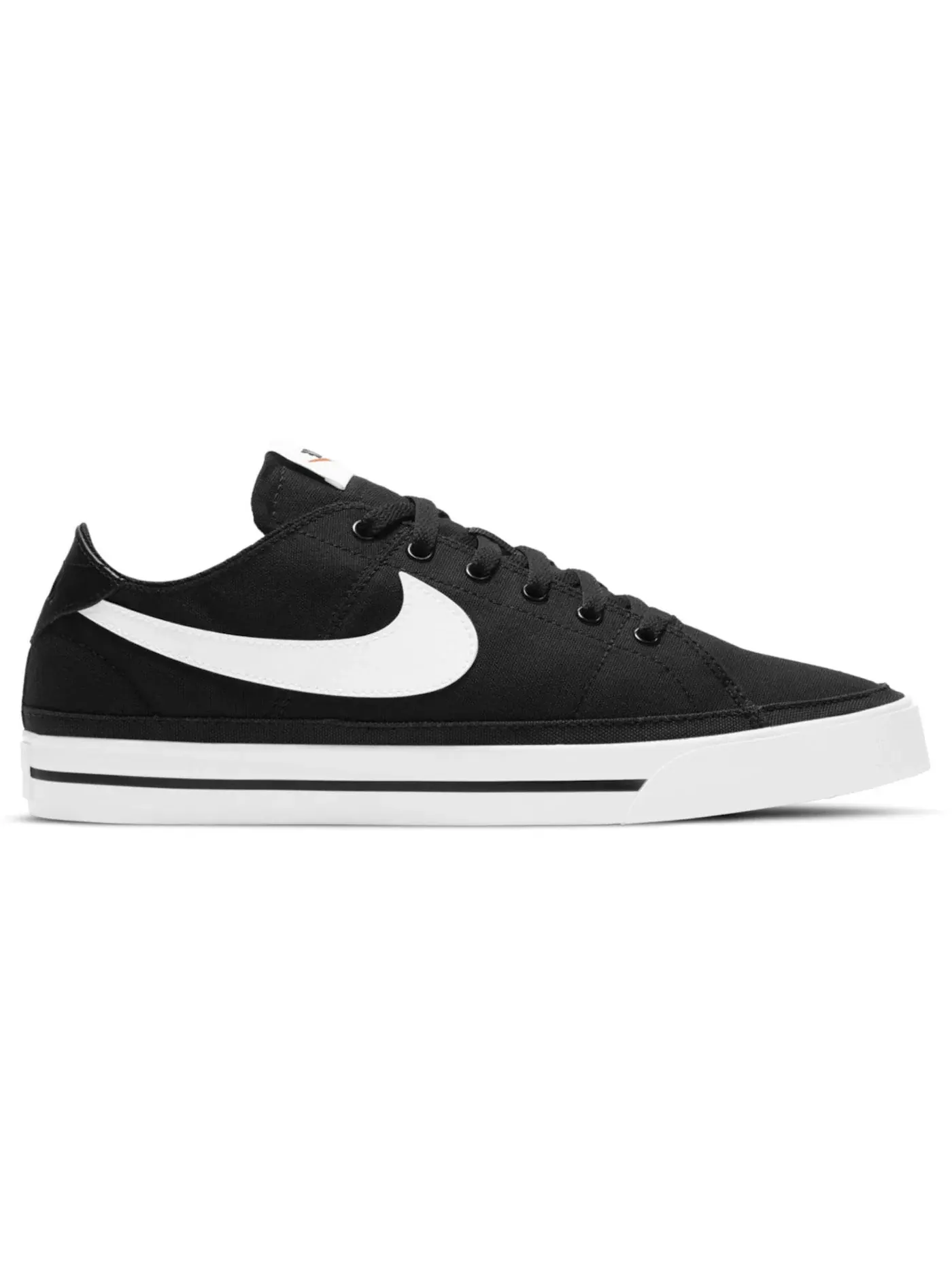 Мужские кроссовки повседневные Nike Court Legacy Canvas — изображение 1 из 1, черный/белый