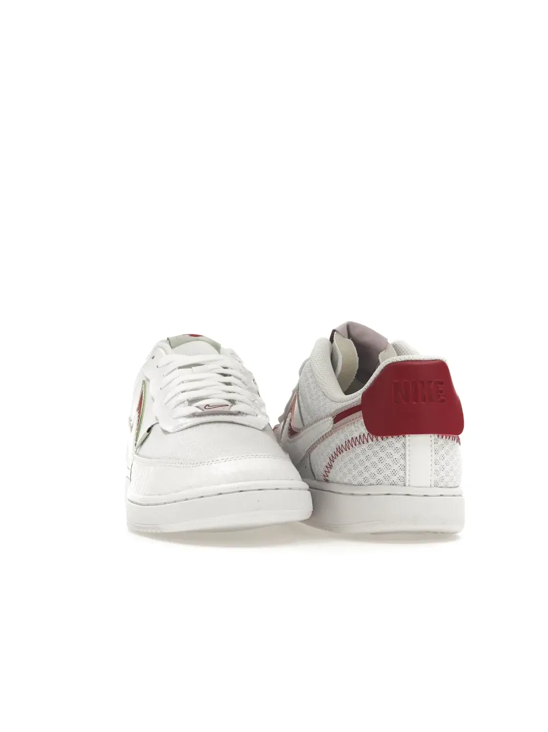 Женские кроссовки Nike Court Vision Low Premium — изображение 2 из 4, белый красный