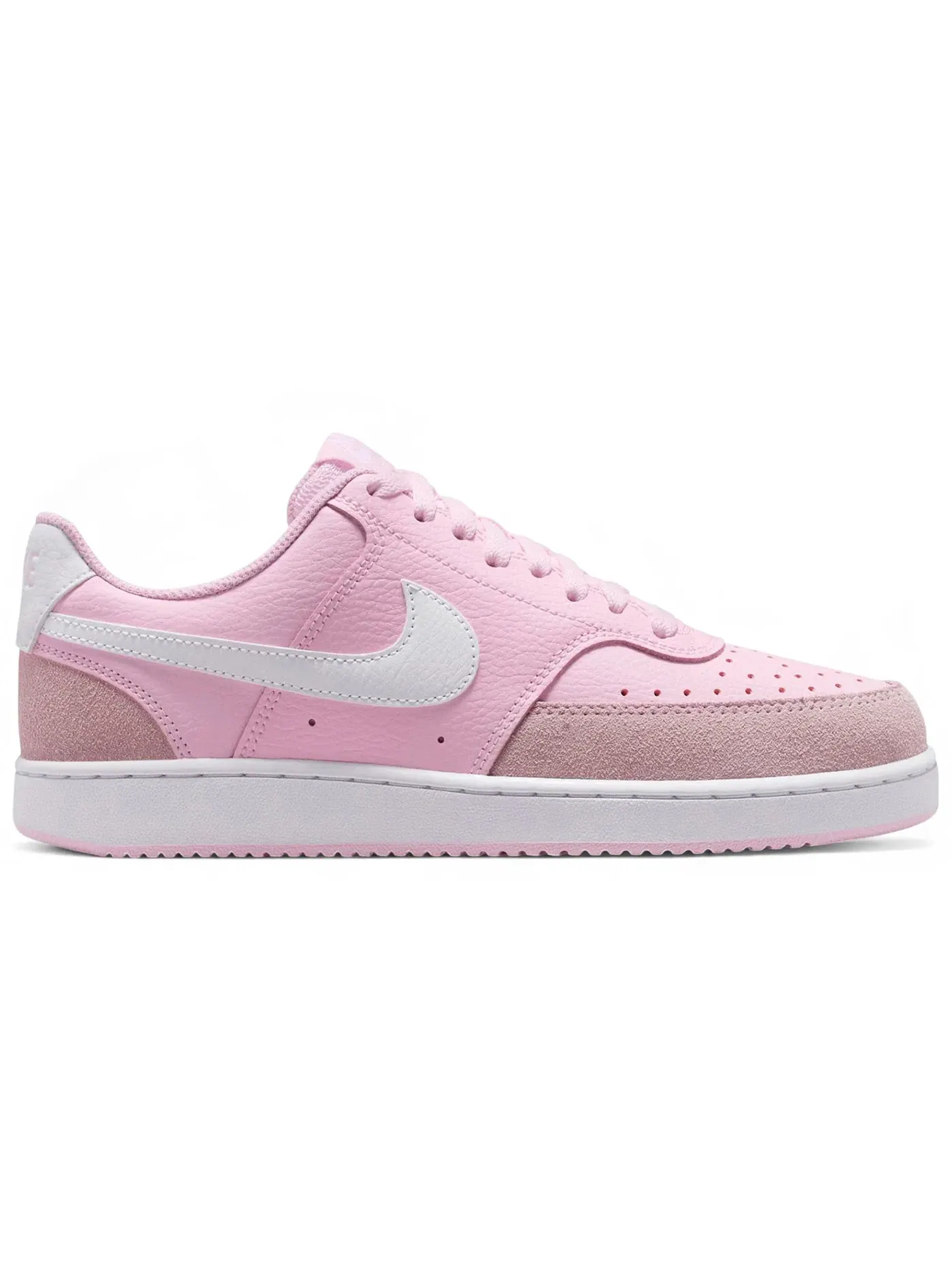 Женские кроссовки с замшевым верхом Nike Court Vision Low Suede Nike — изображение 1 из 1, розовый белый
