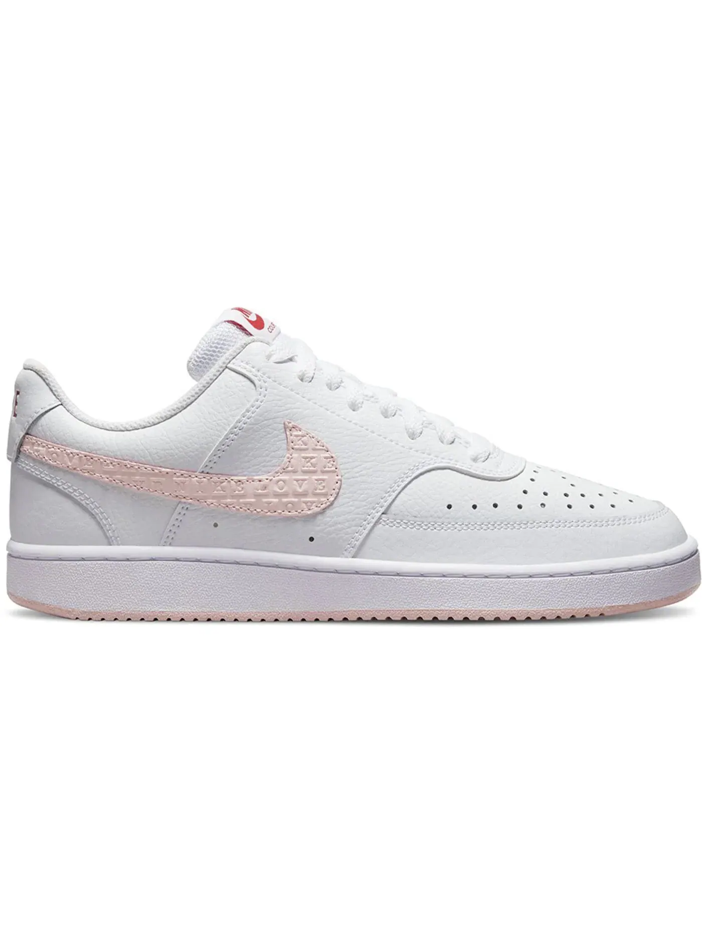 Женские кроссовки с принтом Nike Court Vision Low Nike — изображение 1 из 1, белый/розовый