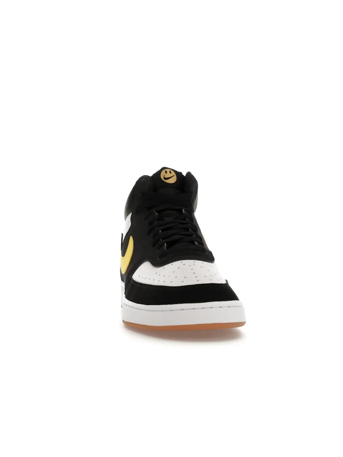 Мужские кроссовки с длинным шнурком Nike Court Vision Mid — изображение 2 из 4, черный/белый/желтый