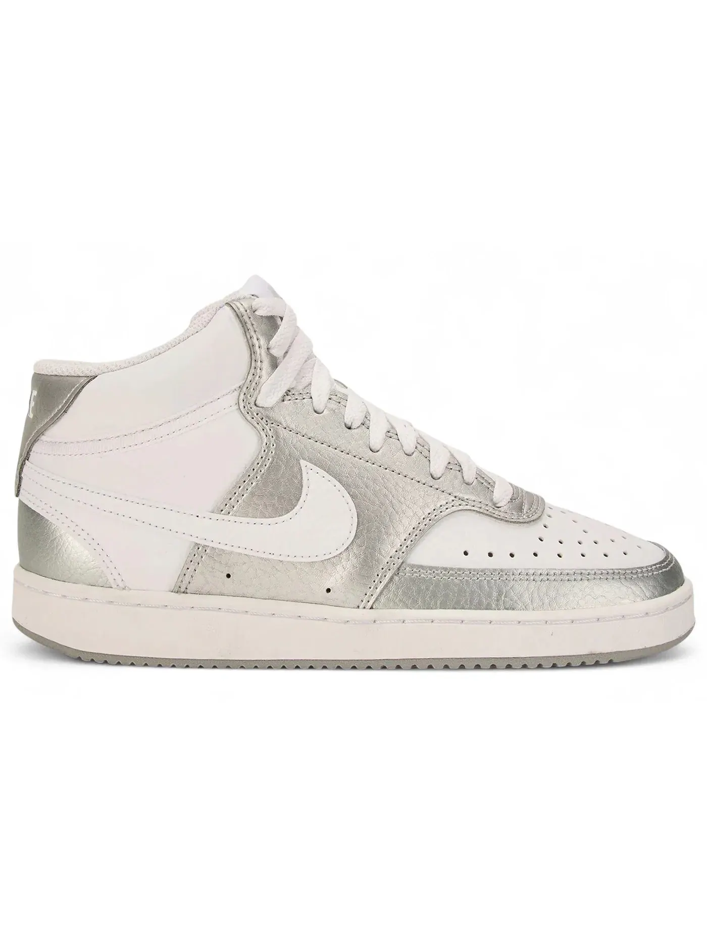 Женские кроссовки с высоким верхом Nike Court Vision Mid — изображение 1 из 1, серый/серебристый/белый