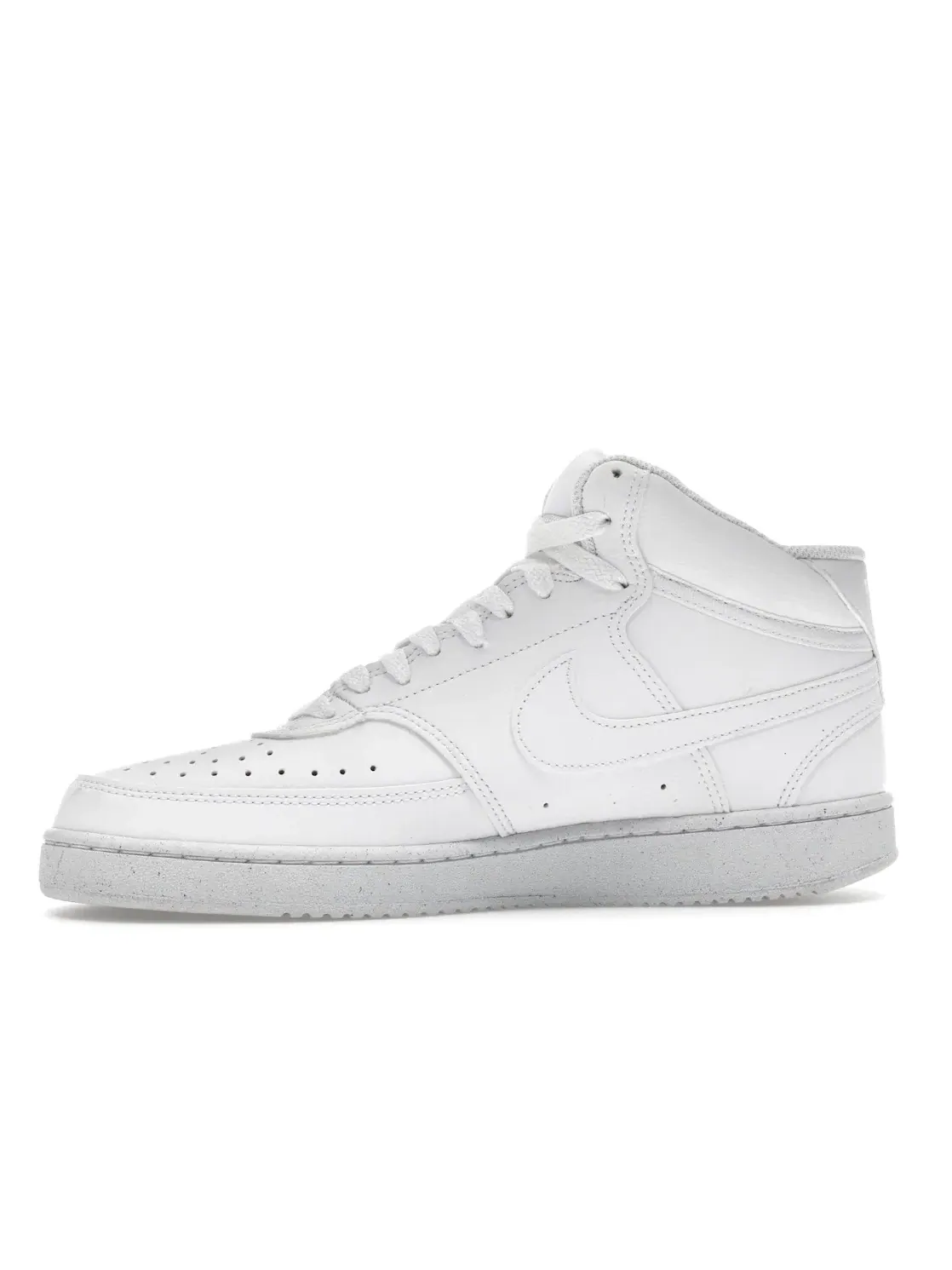 Мужские кроссовки кожаные Nike Court Vision Mid — изображение 3 из 4, белый/белый/белый