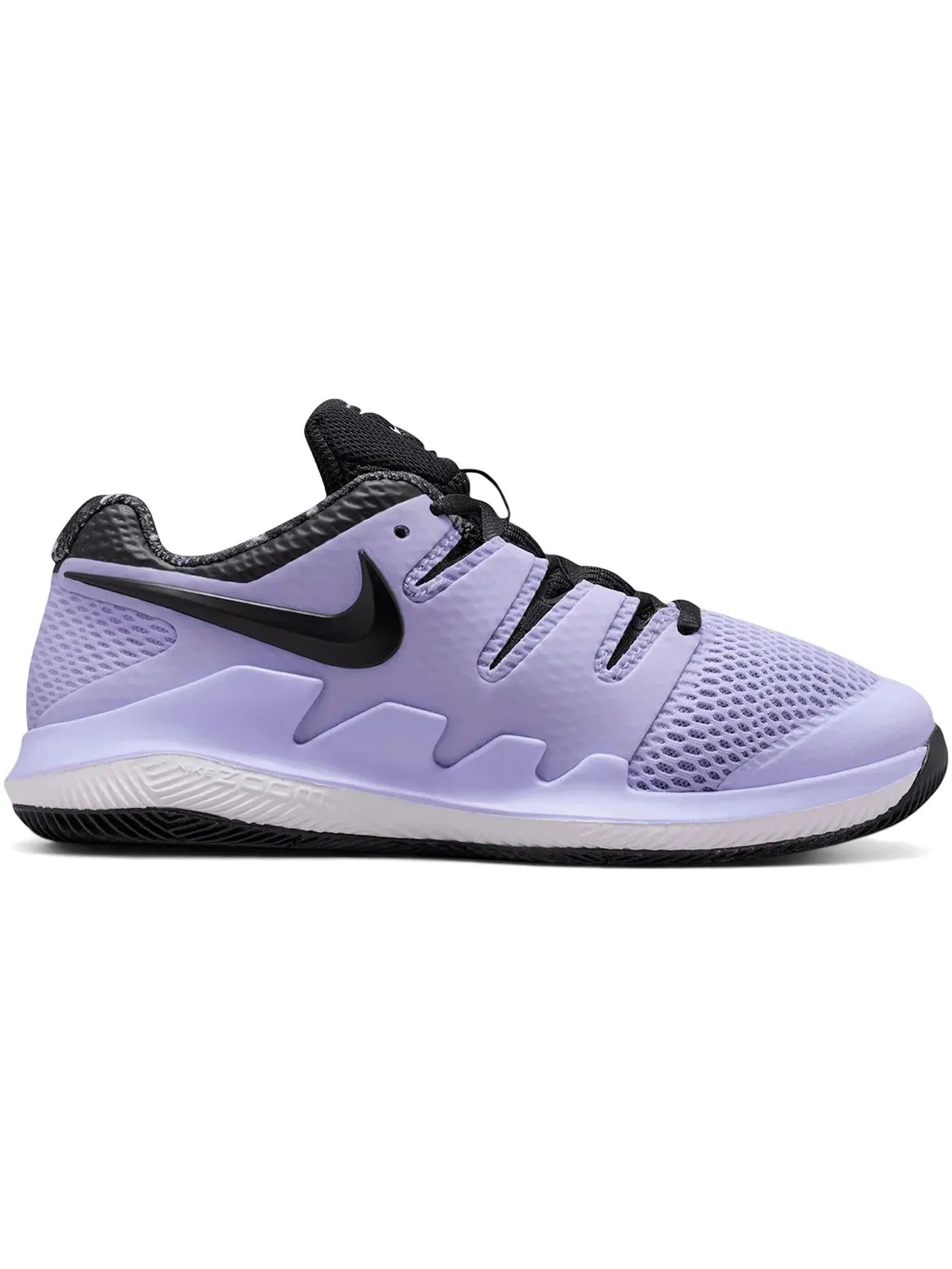 Детские кроссовки с шнуровкой Nike Court Zoom Vapor X Nike — изображение 1 из 1, фиолетовый/белый//черный