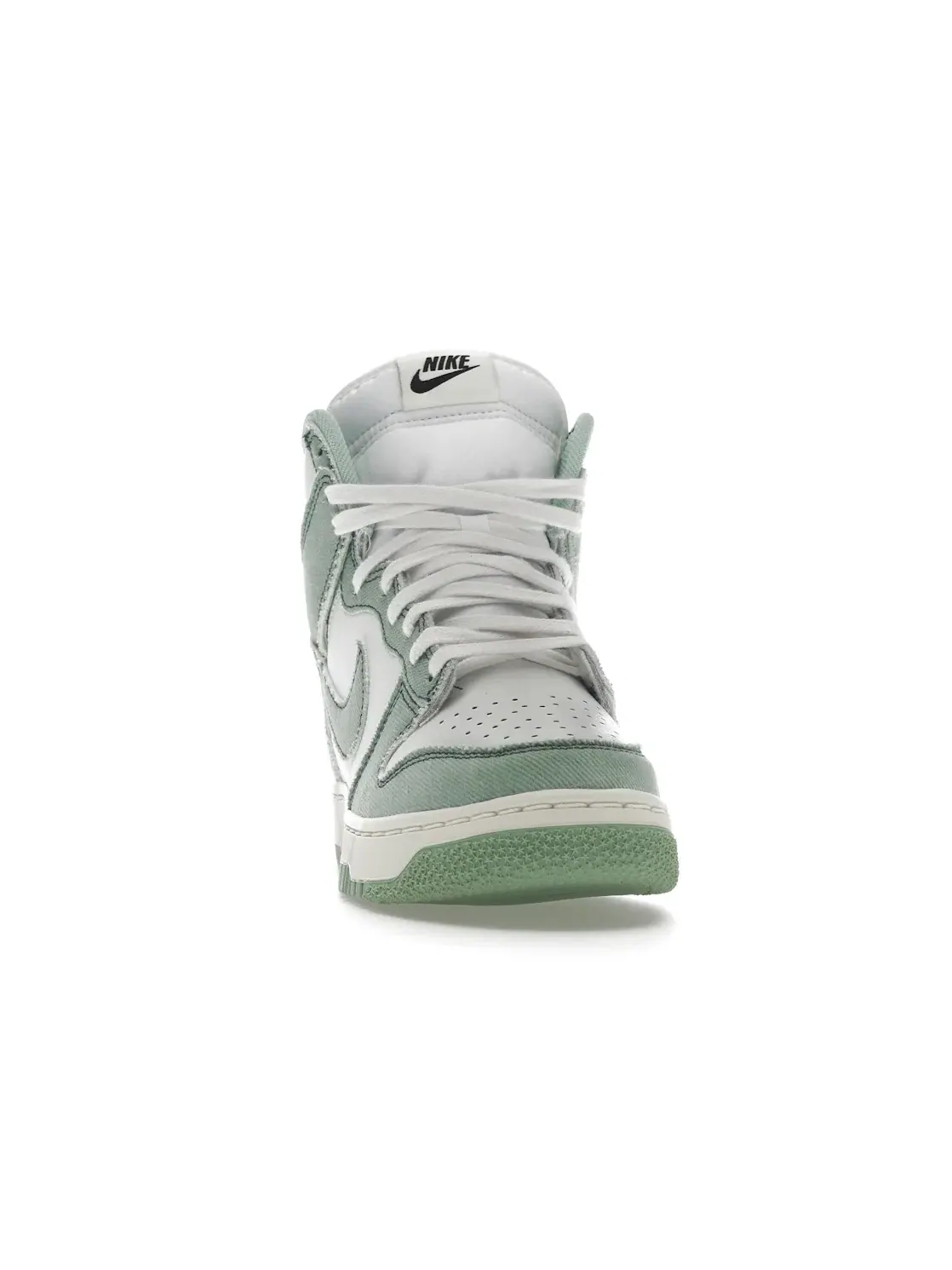 Женские кроссовки с джинсовыми вставками Nike Dunk High 1985 — изображение 2 из 4, зеленый/зеленый/белый