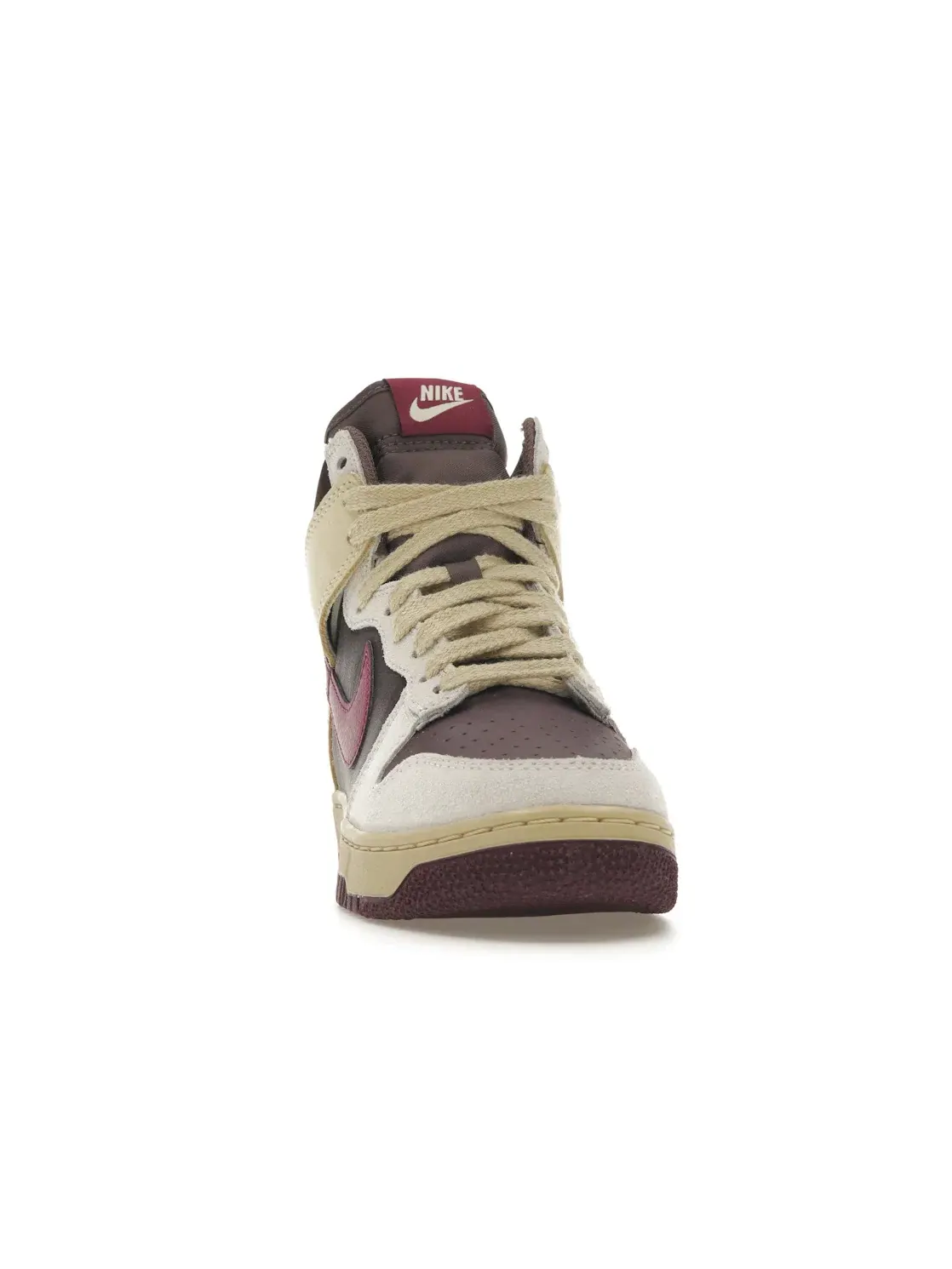 Женские кроссовки высокие с принтом Nike Dunk High 1985, Alabaster Rosewood Earth Night Maroon — изображение 2 из 4