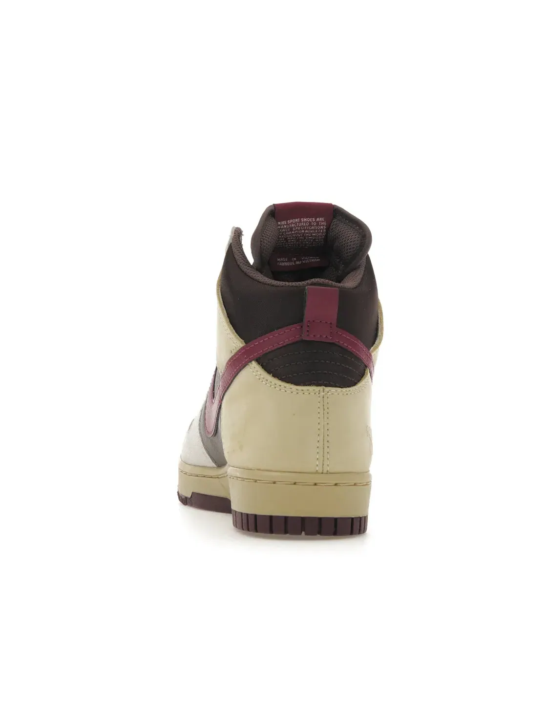 Женские кроссовки высокие с принтом Nike Dunk High 1985, Alabaster Rosewood Earth Night Maroon — изображение 4 из 4