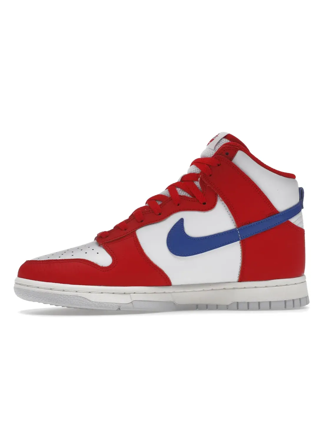 Мужские кроссовки с кожаным верхом Nike Dunk High — изображение 3 из 4, красный/белый-синий