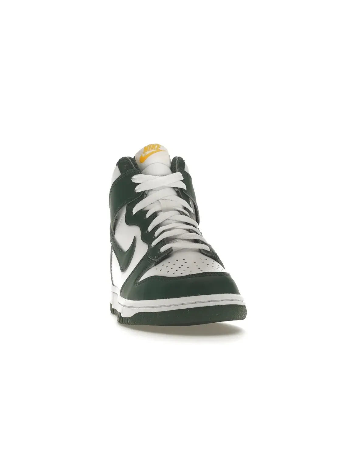 Детские кроссовки высокие с принтом Nike Dunk High Nike — изображение 2 из 4, зеленый/белый/золотистый