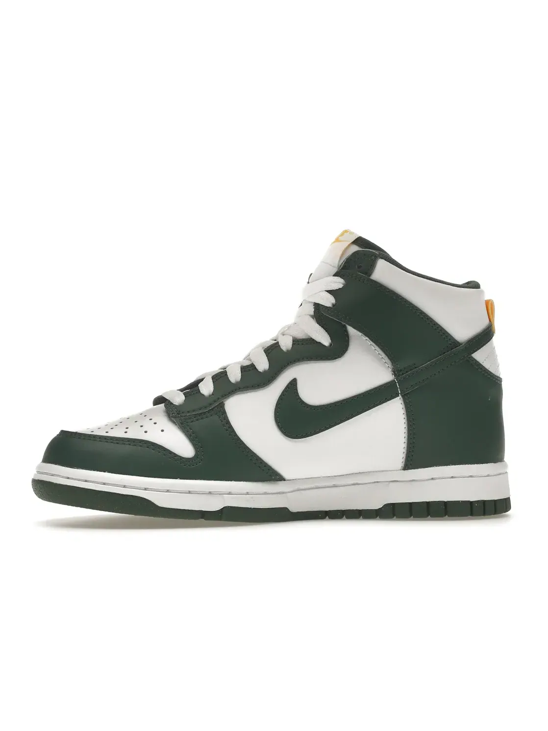 Детские кроссовки высокие с принтом Nike Dunk High Nike — изображение 3 из 4, зеленый/белый/золотистый