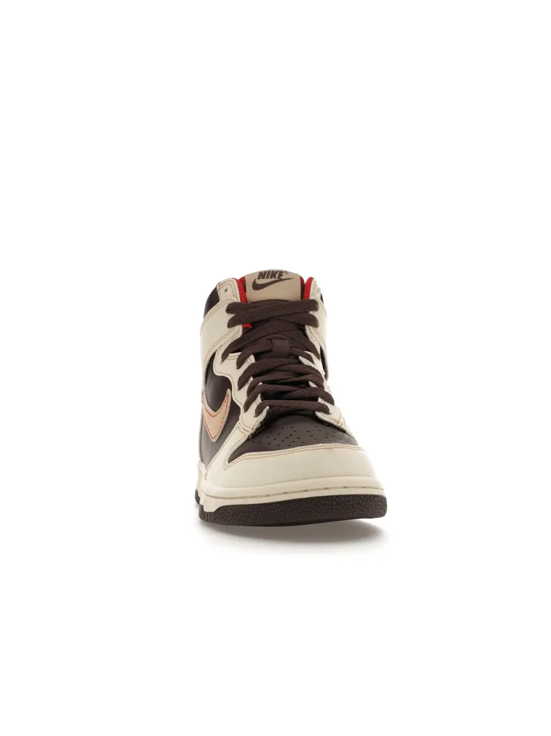 Детские кроссовки высокие с принтом Nike Dunk High Nike — изображение 2 из 4, коричневый///красный