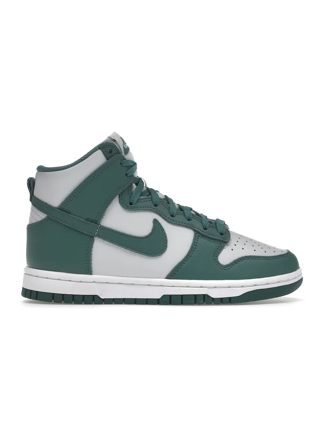 Женские кроссовки высокие Nike Dunk High — изображение 1 из 4, платиновый//белый