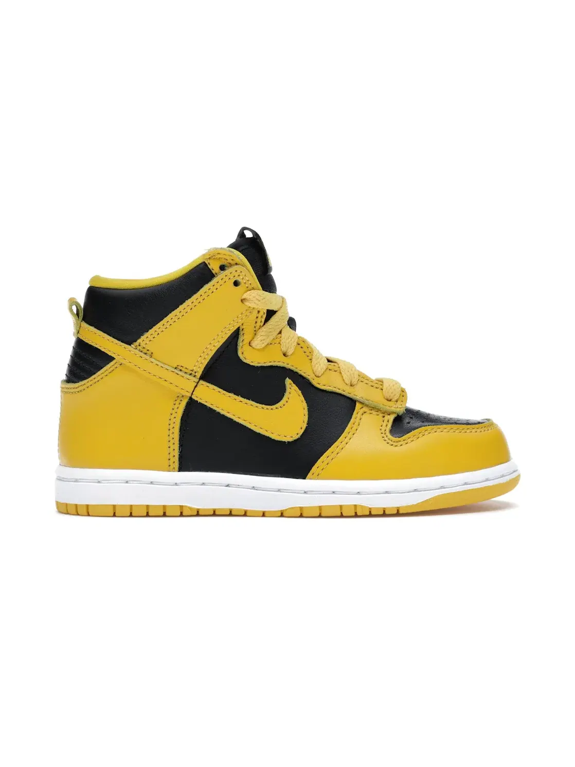 Детские кроссовки высокие с кожаным верхом Nike Dunk High — изображение 1 из 4, черный