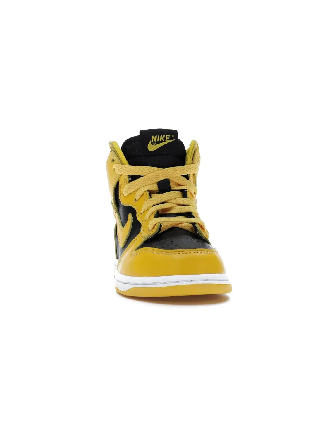 Детские кроссовки высокие с кожаным верхом Nike Dunk High — изображение 2 из 4, черный