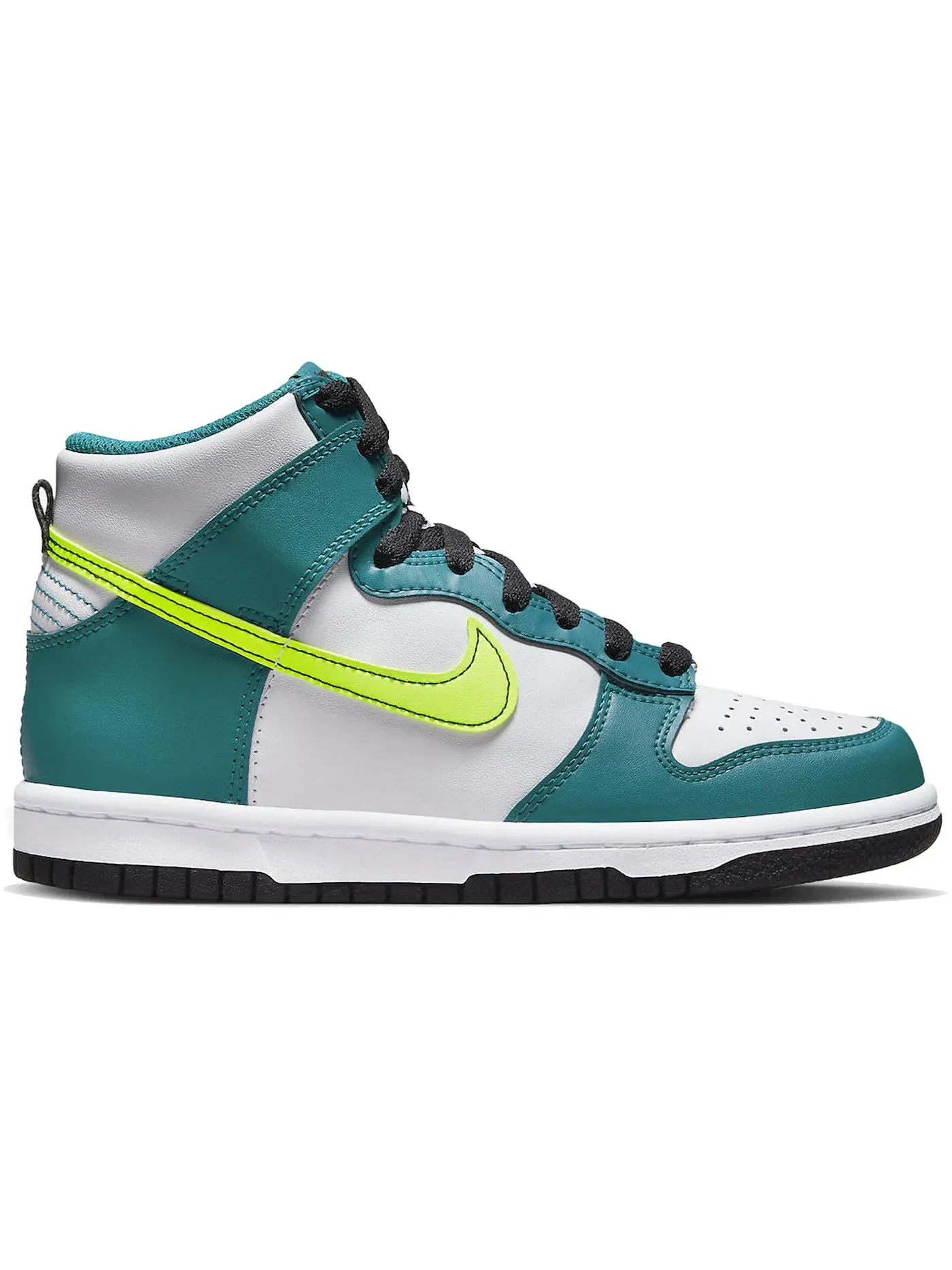 Детские кроссовки для мальчиков и девочек высокие Nike Dunk High Nike — изображение 1 из 1, белый/яркий/черный