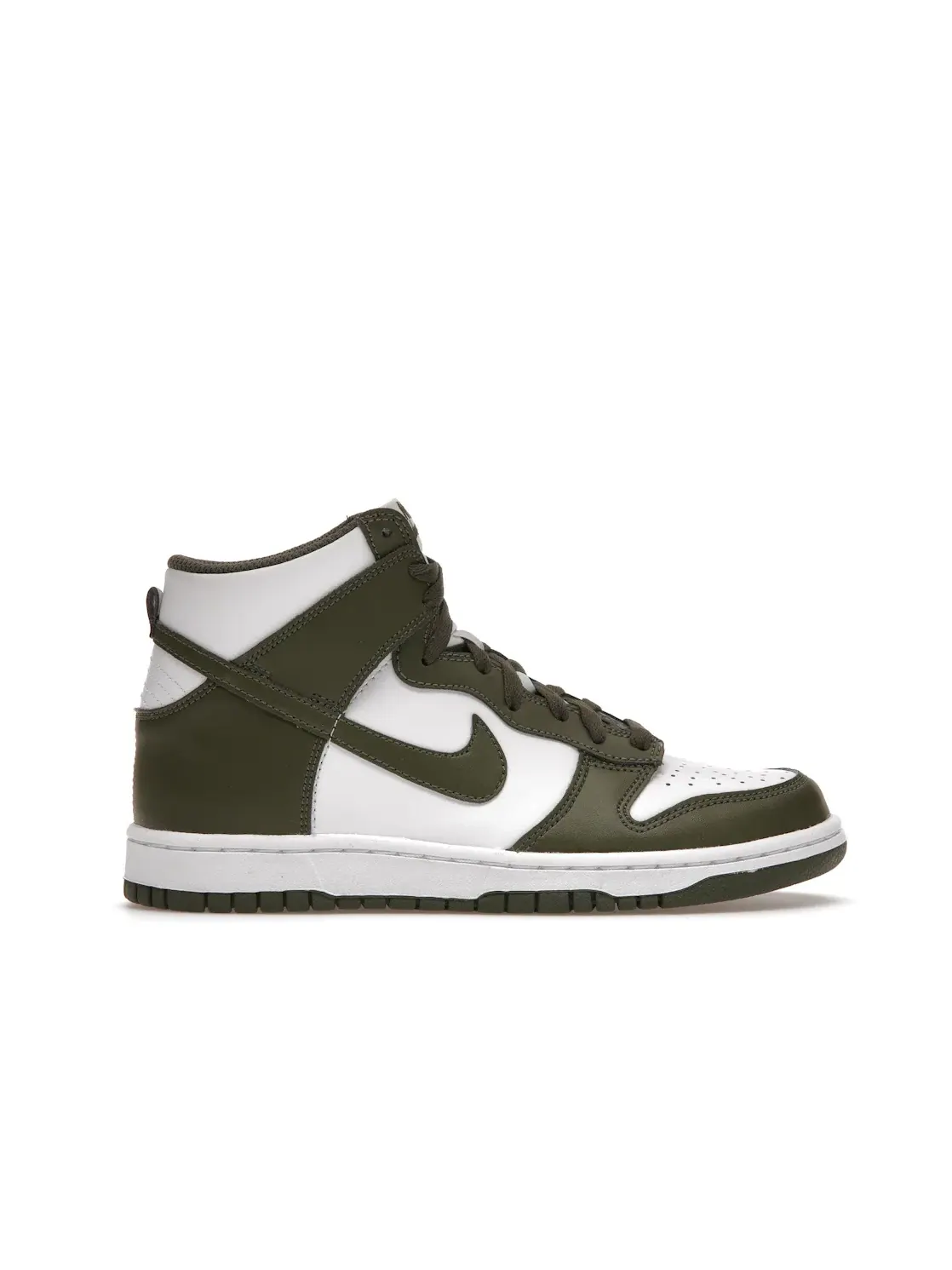 Детские кроссовки с высоким верхом Nike Dunk High Retro — изображение 1 из 4, белый/хаки