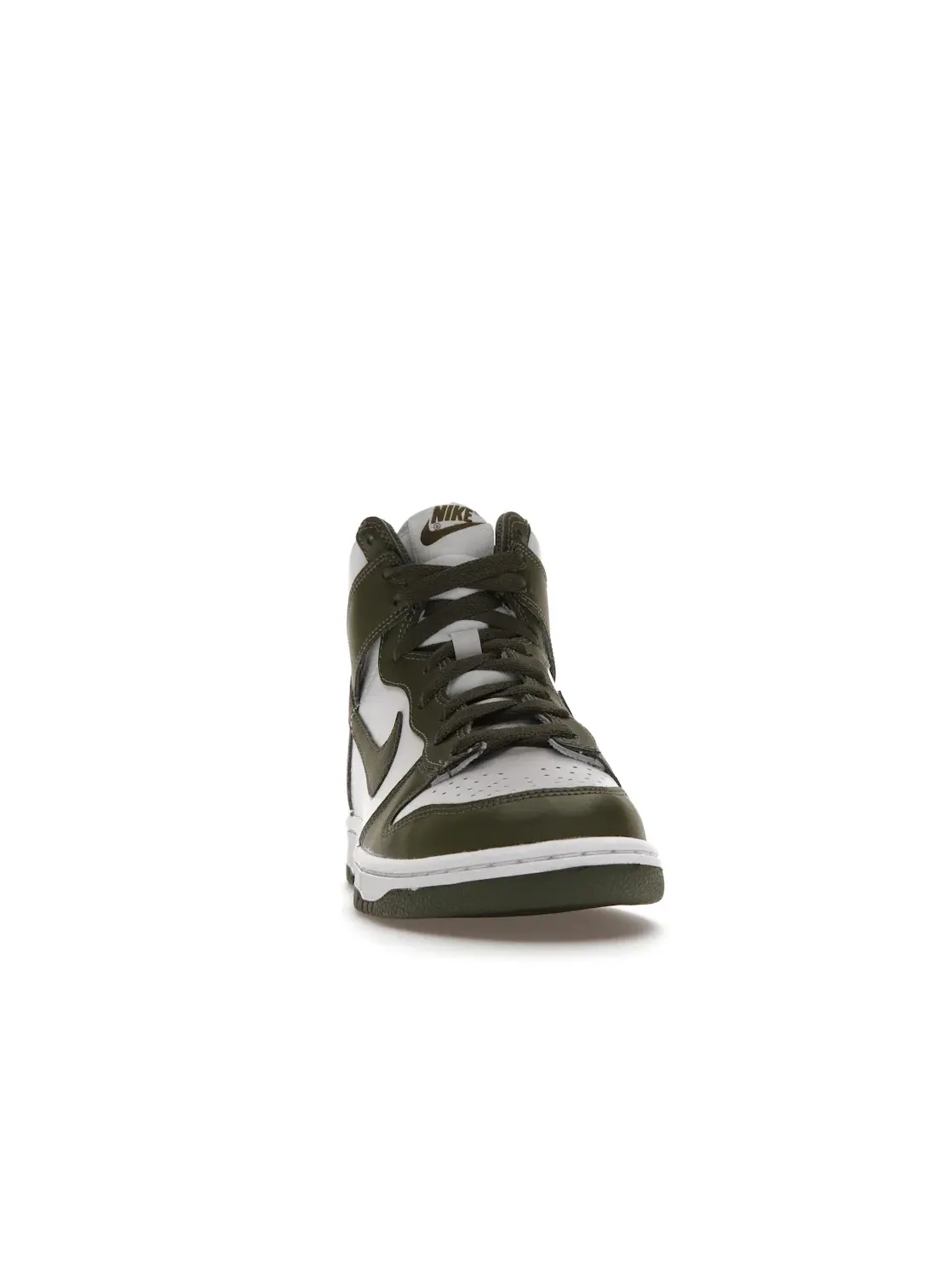 Детские кроссовки с высоким верхом Nike Dunk High Retro — изображение 2 из 4, белый/хаки