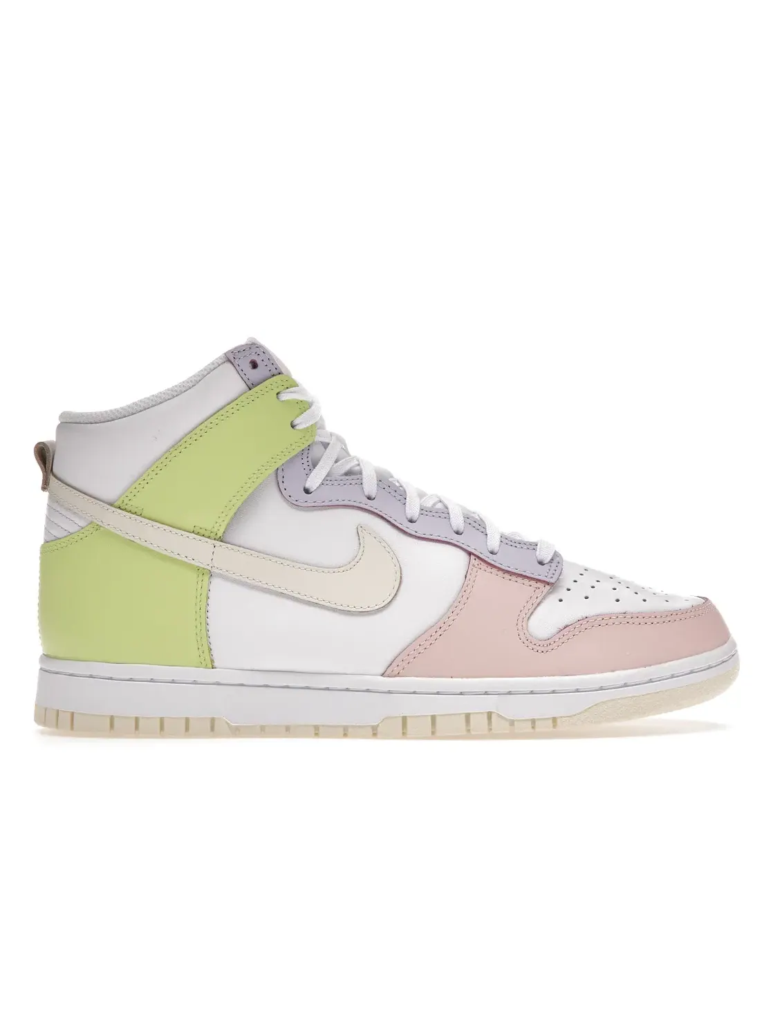 Женские кроссовки с пастельной цветовой блокировкой Nike Dunk High — изображение 1 из 4, белый/-светлый
