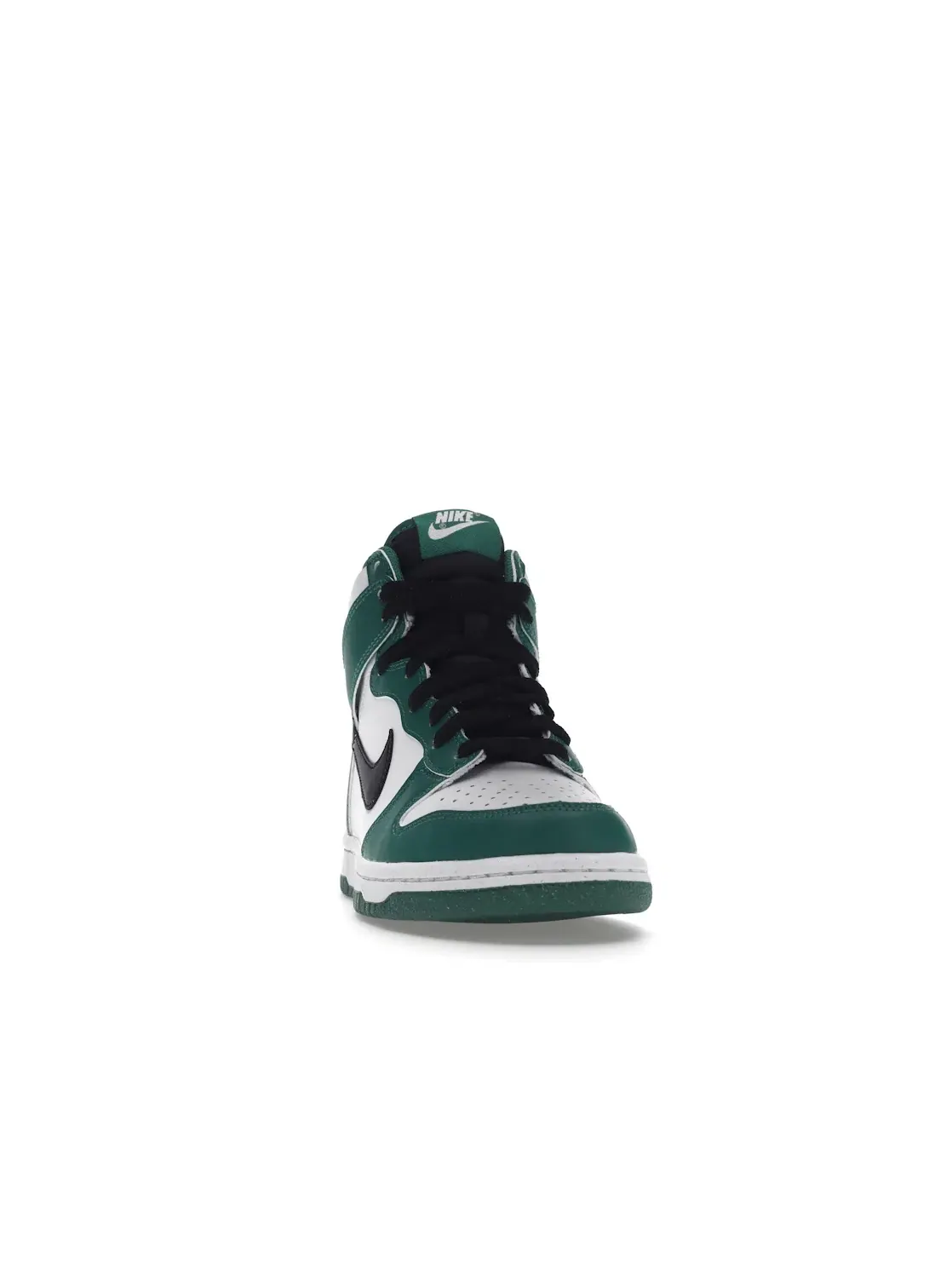 Детские кроссовки высокие с дизайном Boston Celtics Nike Dunk High — изображение 2 из 4, белый/зеленый/черный