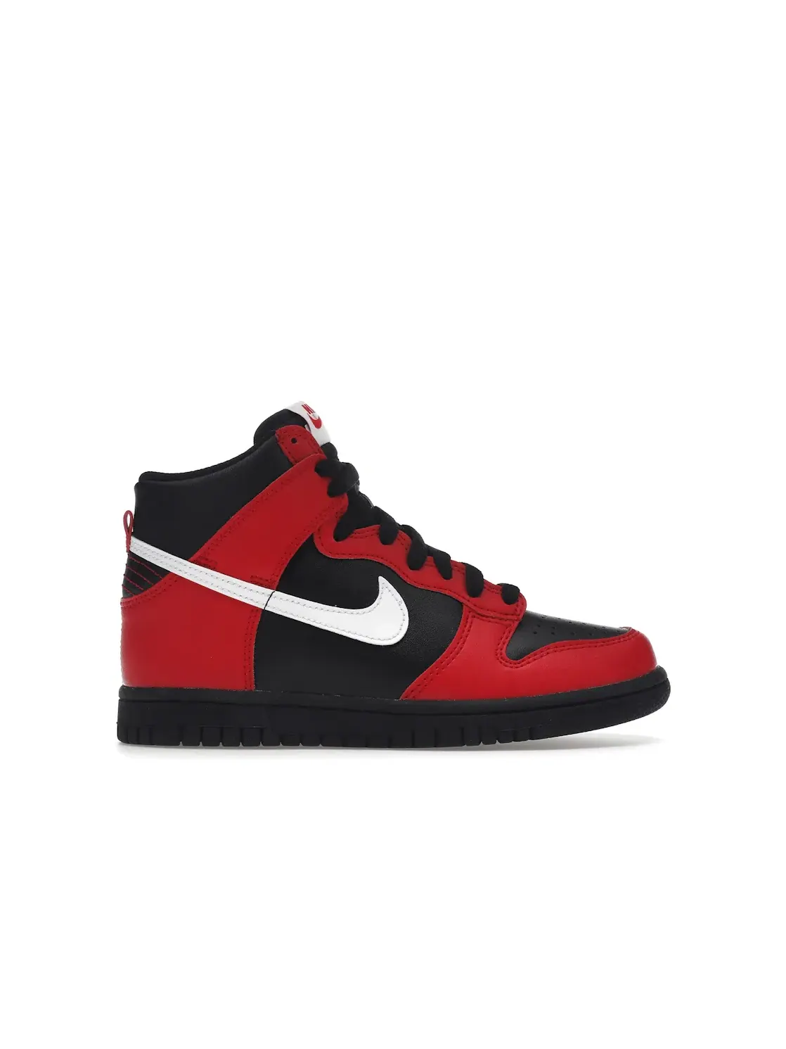Детские кроссовки для повседневной носки с принтом Nike Dunk High Nike — изображение 1 из 4, черный/красный/белый