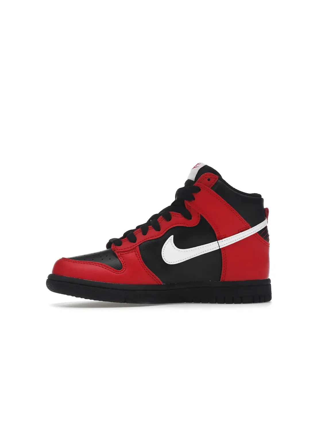 Детские кроссовки для повседневной носки с принтом Nike Dunk High Nike — изображение 3 из 4, черный/красный/белый