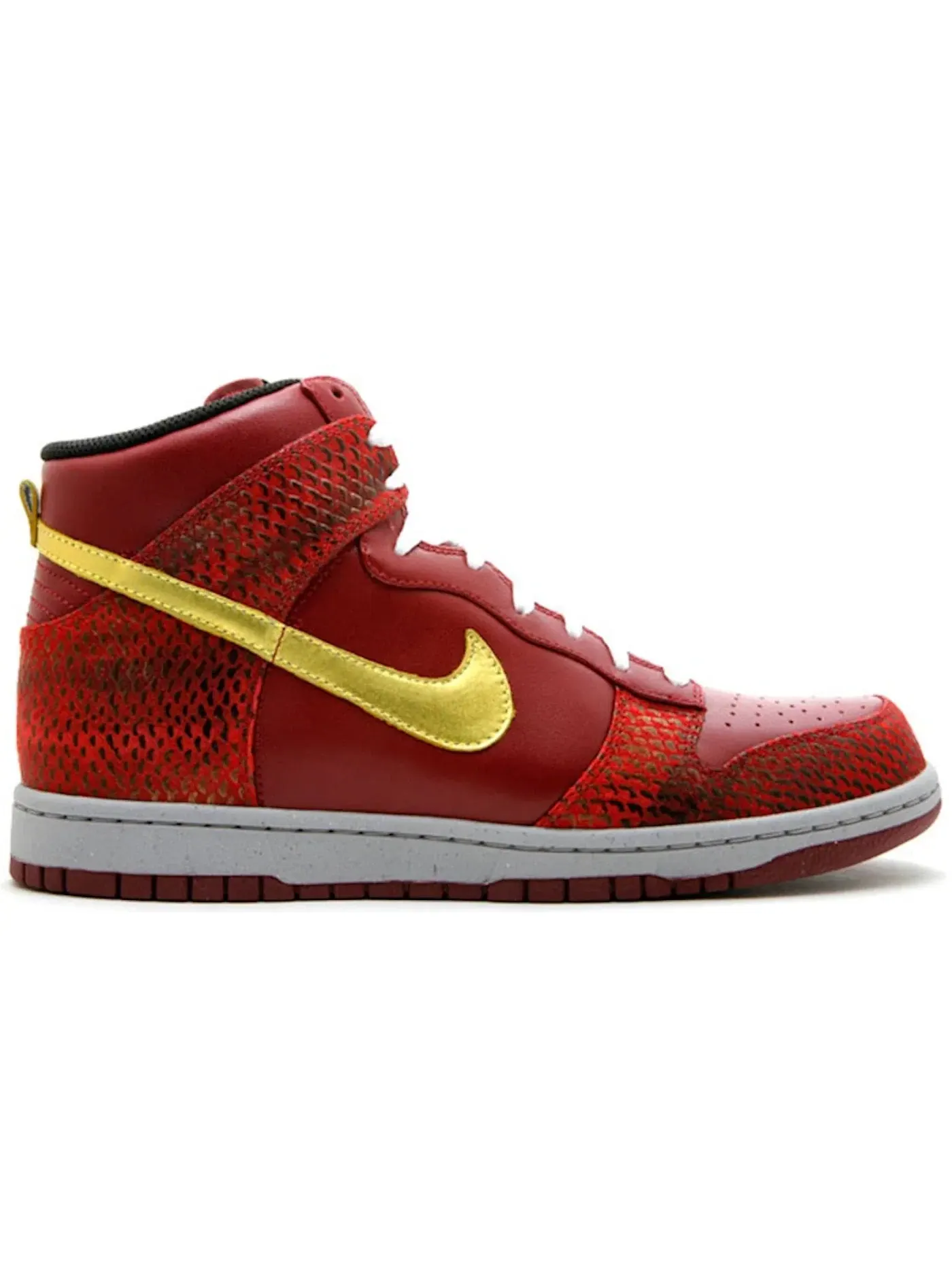 Мужские кроссовки с высоким верхом Nike Dunk High Nike — изображение 1 из 1, красный/желтый-белый