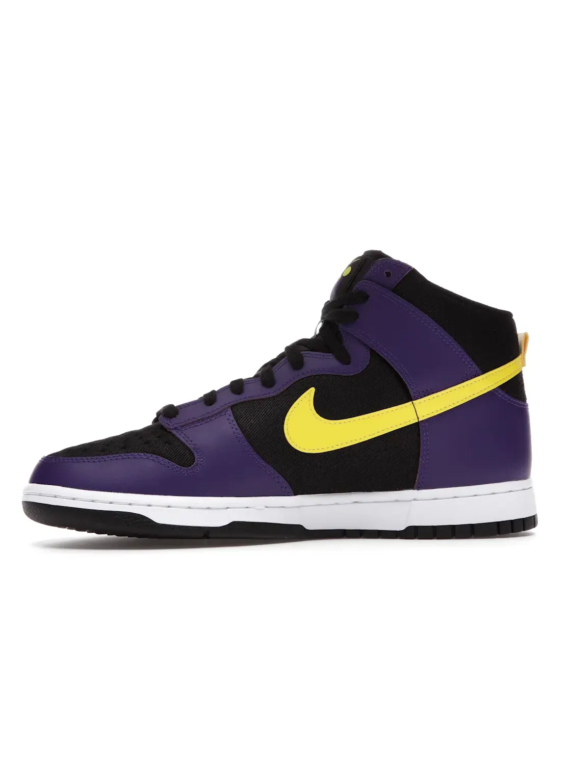 Мужские кроссовки высокие с принтом Nike Dunk High EMB Nike — изображение 3 из 4, черный/фиолетовый/желтый