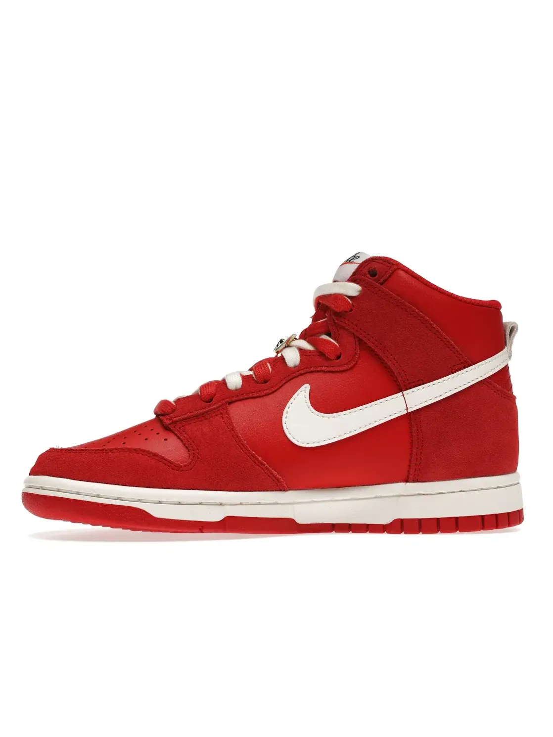 Мужские кроссовки высокие с кожаным и замшевым верхом Nike Dunk High Nike — изображение 3 из 4, красный