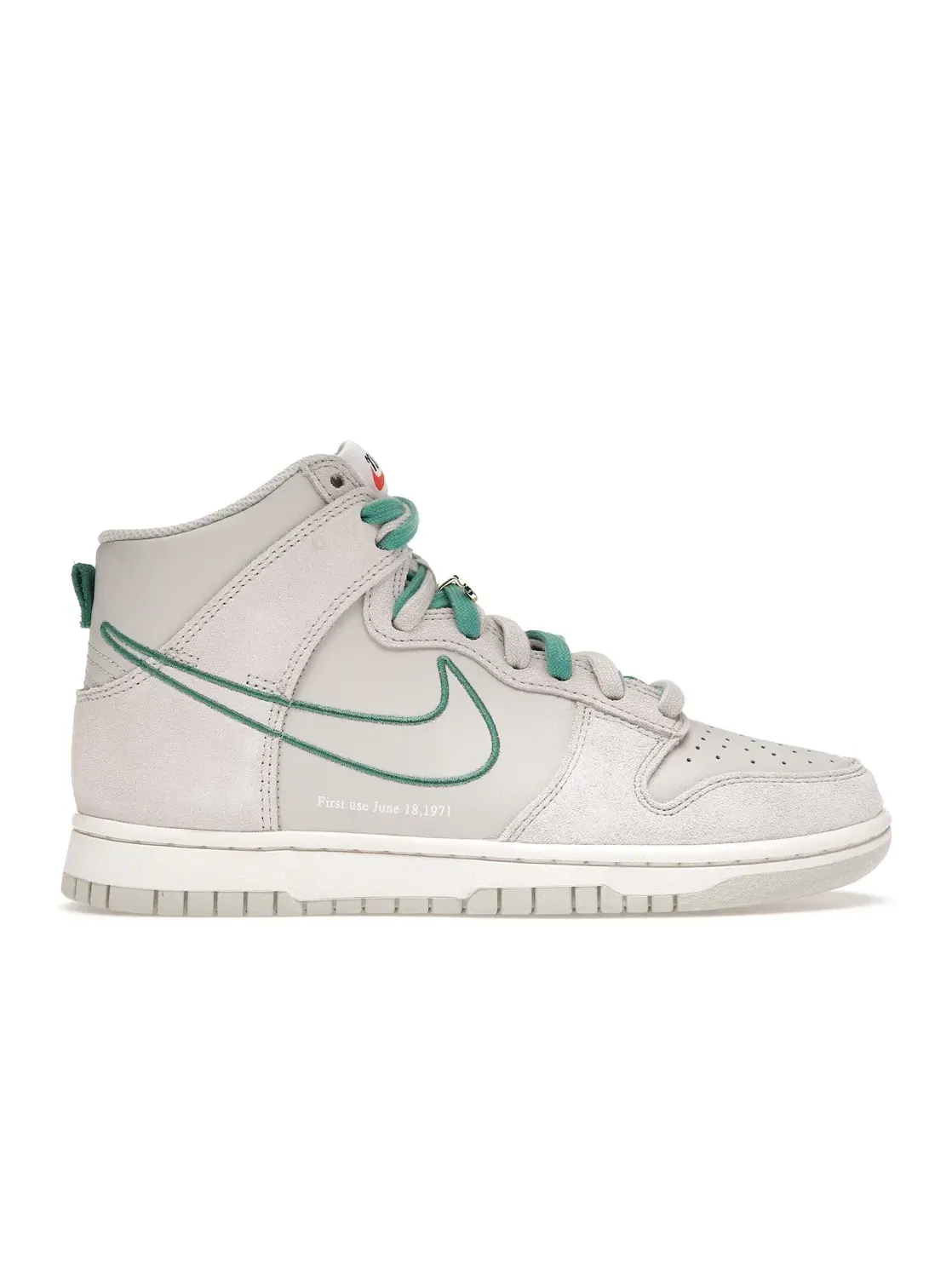 Мужские кроссовки с перфорацией Nike Dunk High — изображение 1 из 4, светлый/светлый//зеленый