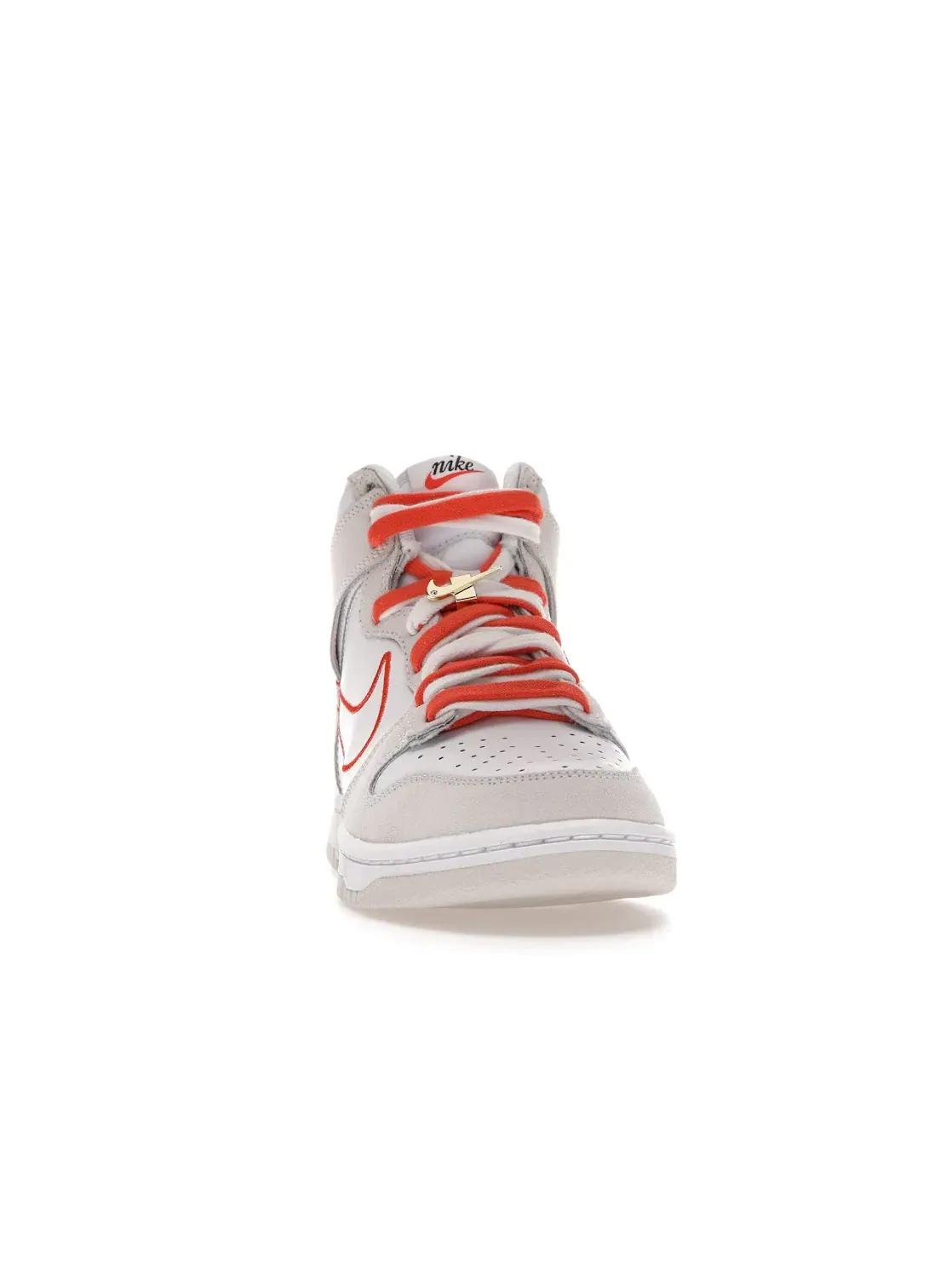 Женские кроссовки Lifestyle с модельным названием Nike Dunk High Nike — изображение 2 из 4, белый/-оранжевый
