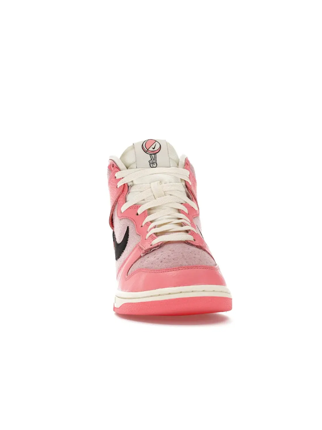 Женские кроссовки с принтом Nike Dunk High Nike — изображение 2 из 4, розовый/черный--розовый