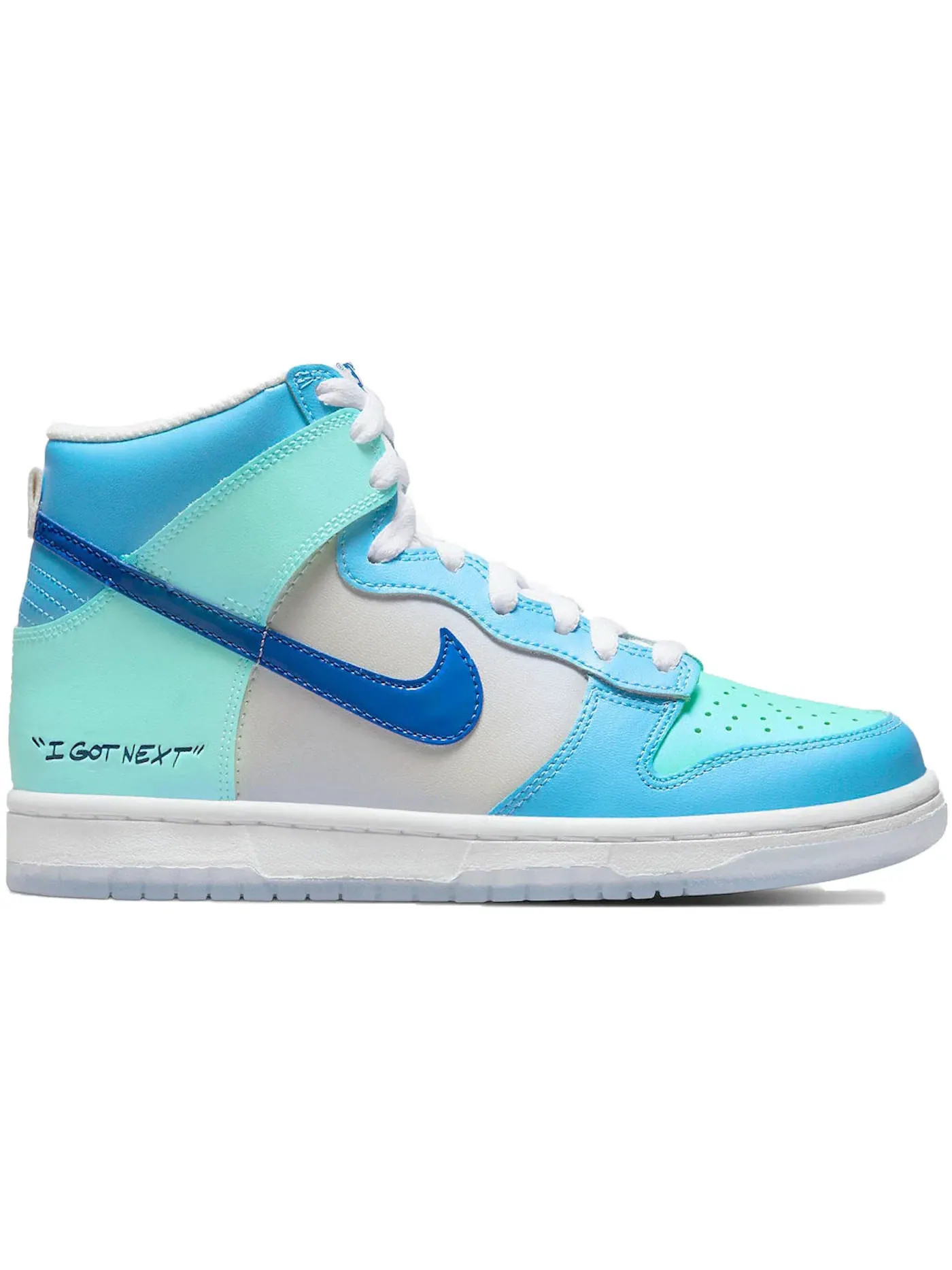 Детские кроссовки на шнуровке Nike Dunk High — изображение 1 из 1, синий/белый