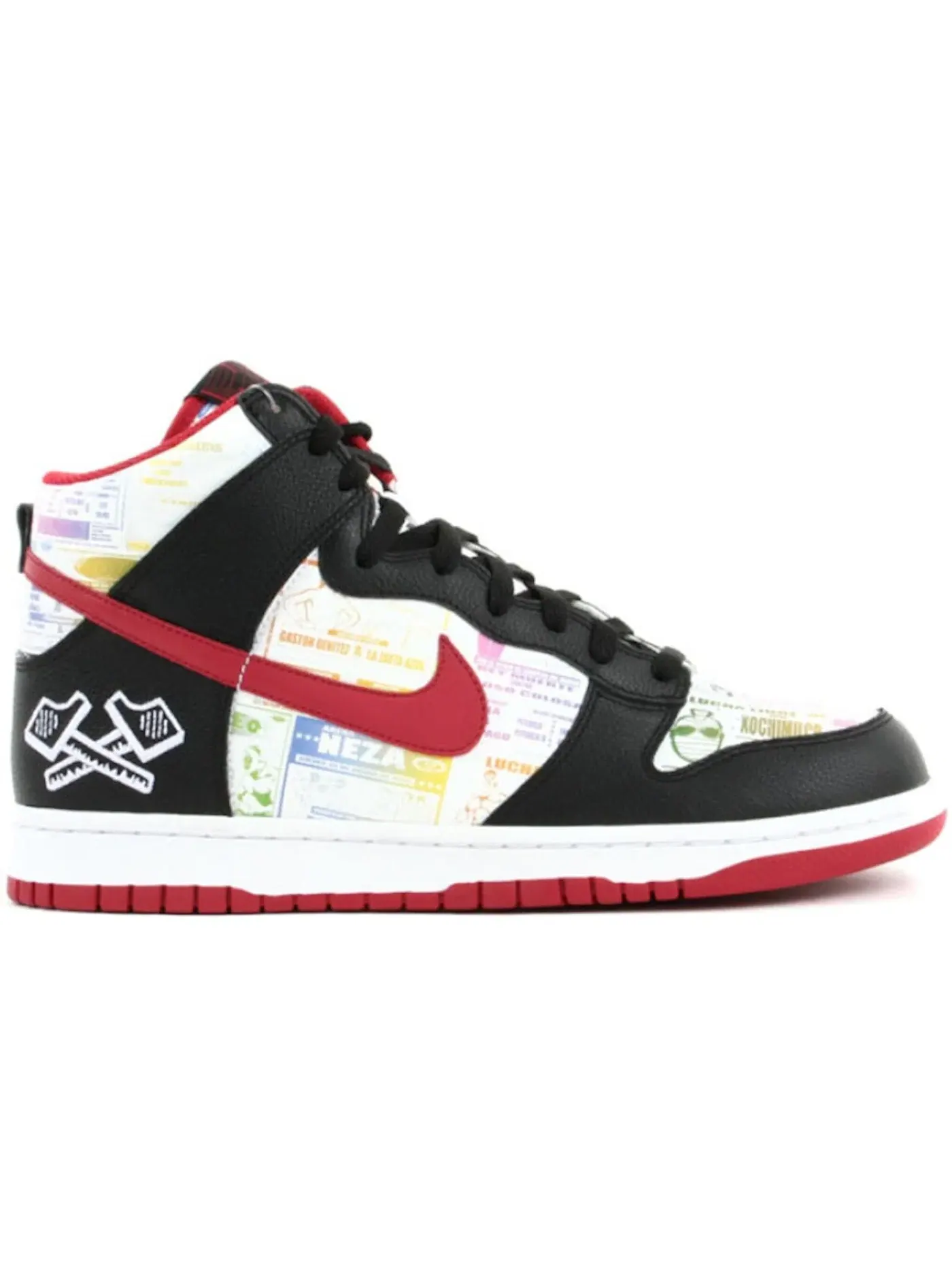 Мужские кроссовки с высоким верхом Nike Dunk High Nike — изображение 1 из 1, черный/красный-белый
