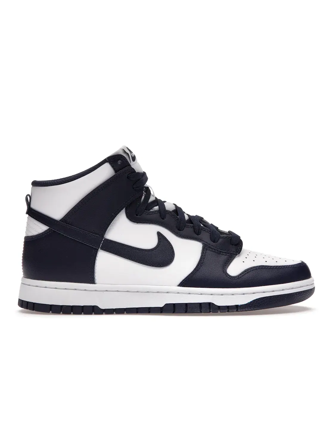 Мужские кроссовки с ретро-дизайном Nike Dunk High Nike — изображение 1 из 4, белый/темно-синий