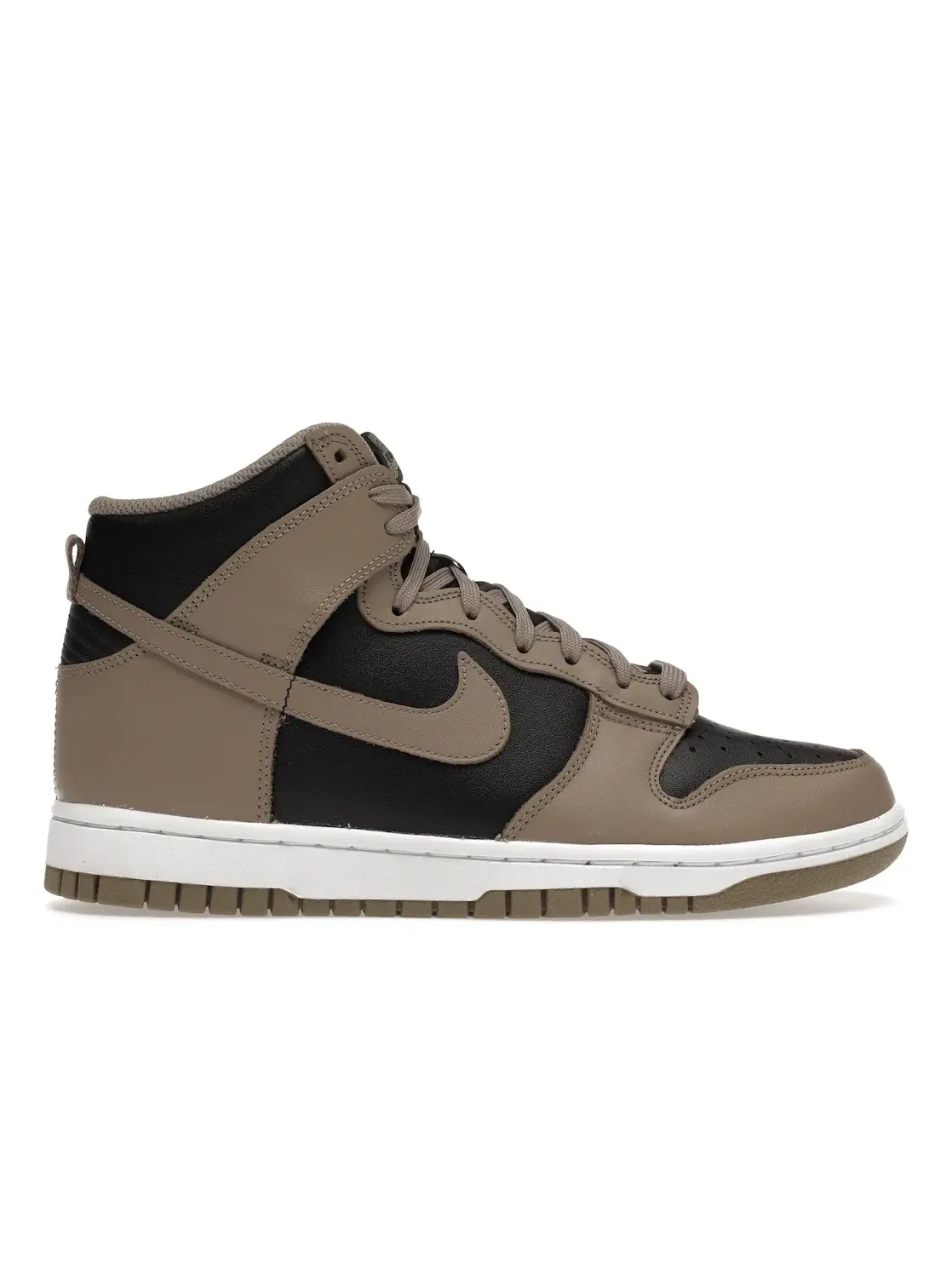 Женские кроссовки Lifestyle с верхом из кожи Nike Dunk High Moon Fossil — изображение 1 из 4, черный/-черный