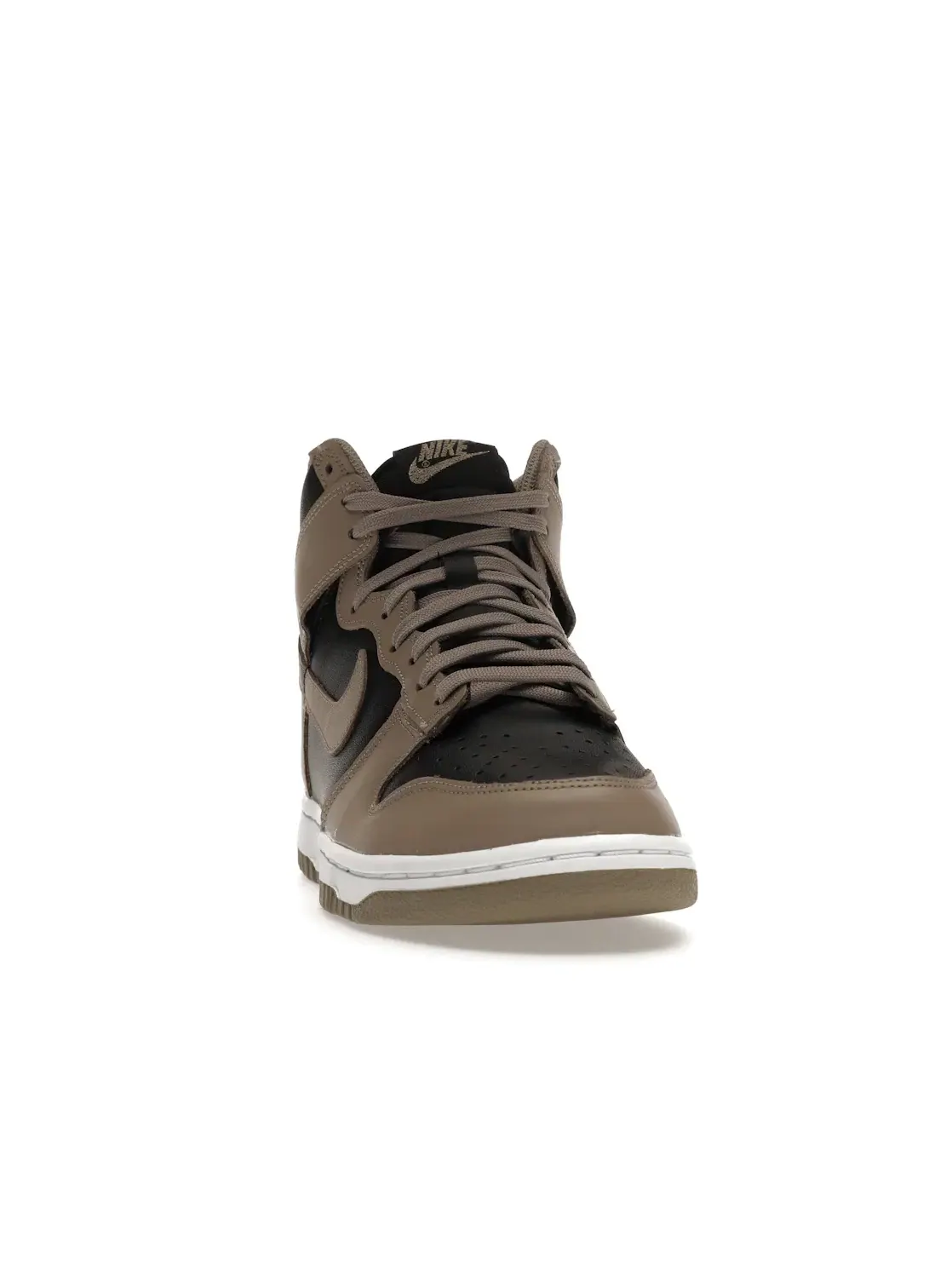 Женские кроссовки Lifestyle с верхом из кожи Nike Dunk High Moon Fossil — изображение 2 из 4, черный/-черный