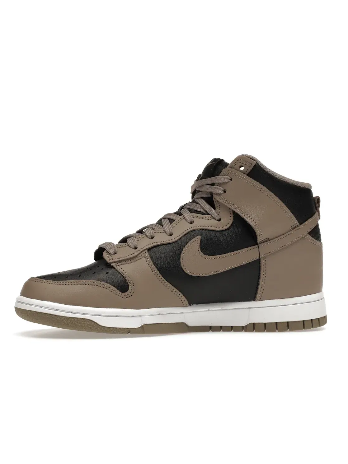Женские кроссовки Lifestyle с верхом из кожи Nike Dunk High Moon Fossil — изображение 3 из 4, черный/-черный