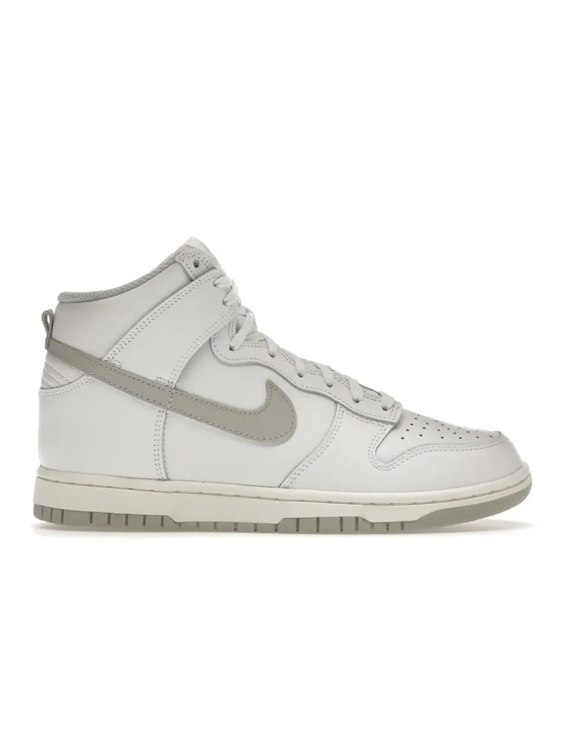 Женские кроссовки высокий с кожаным верхом Nike Dunk High — изображение 1 из 4, белый/серый
