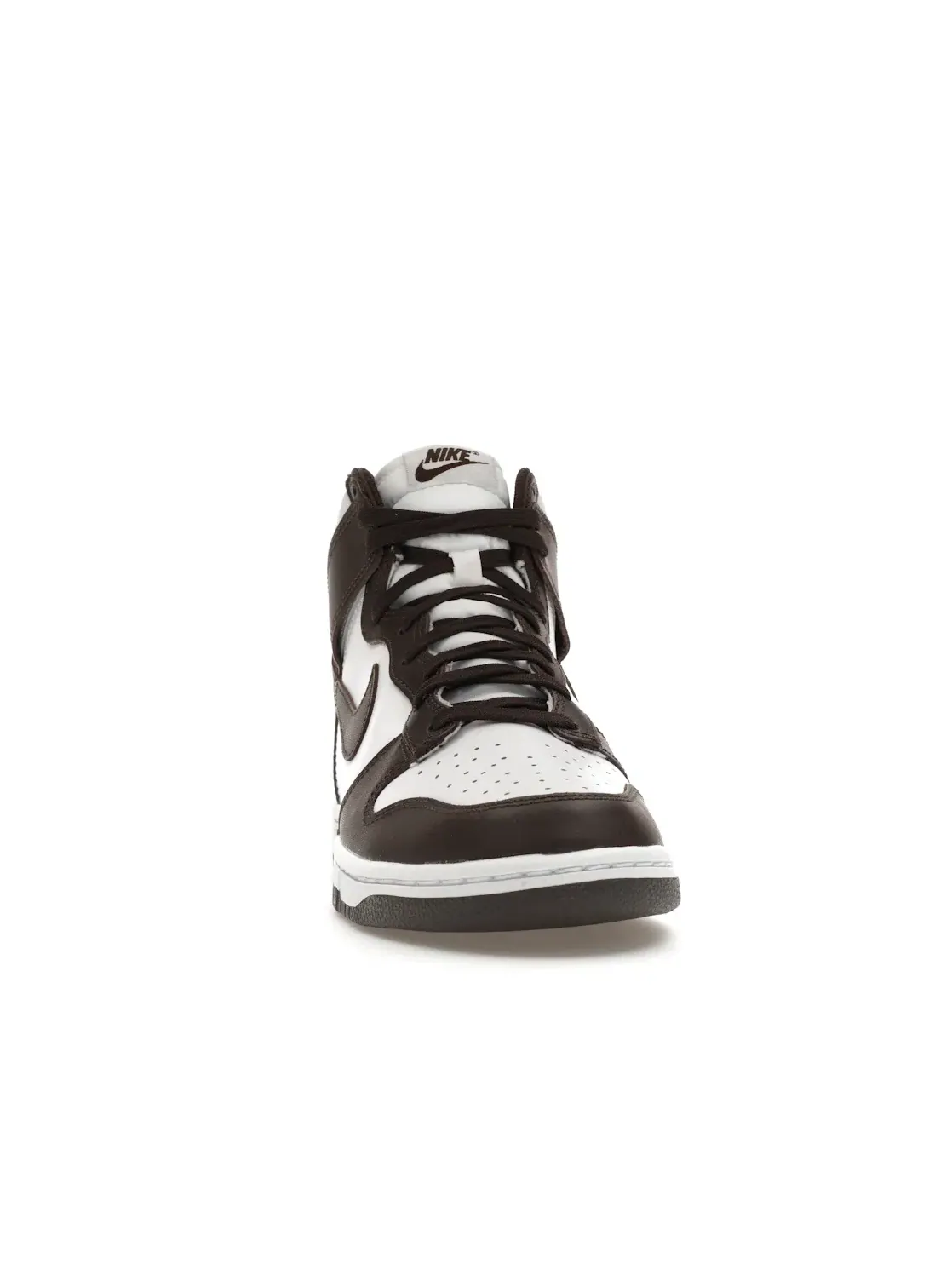 Мужские кроссовки высокие с кожаным верхом Nike Dunk High Nike — изображение 2 из 4, белый/коричневый/белый