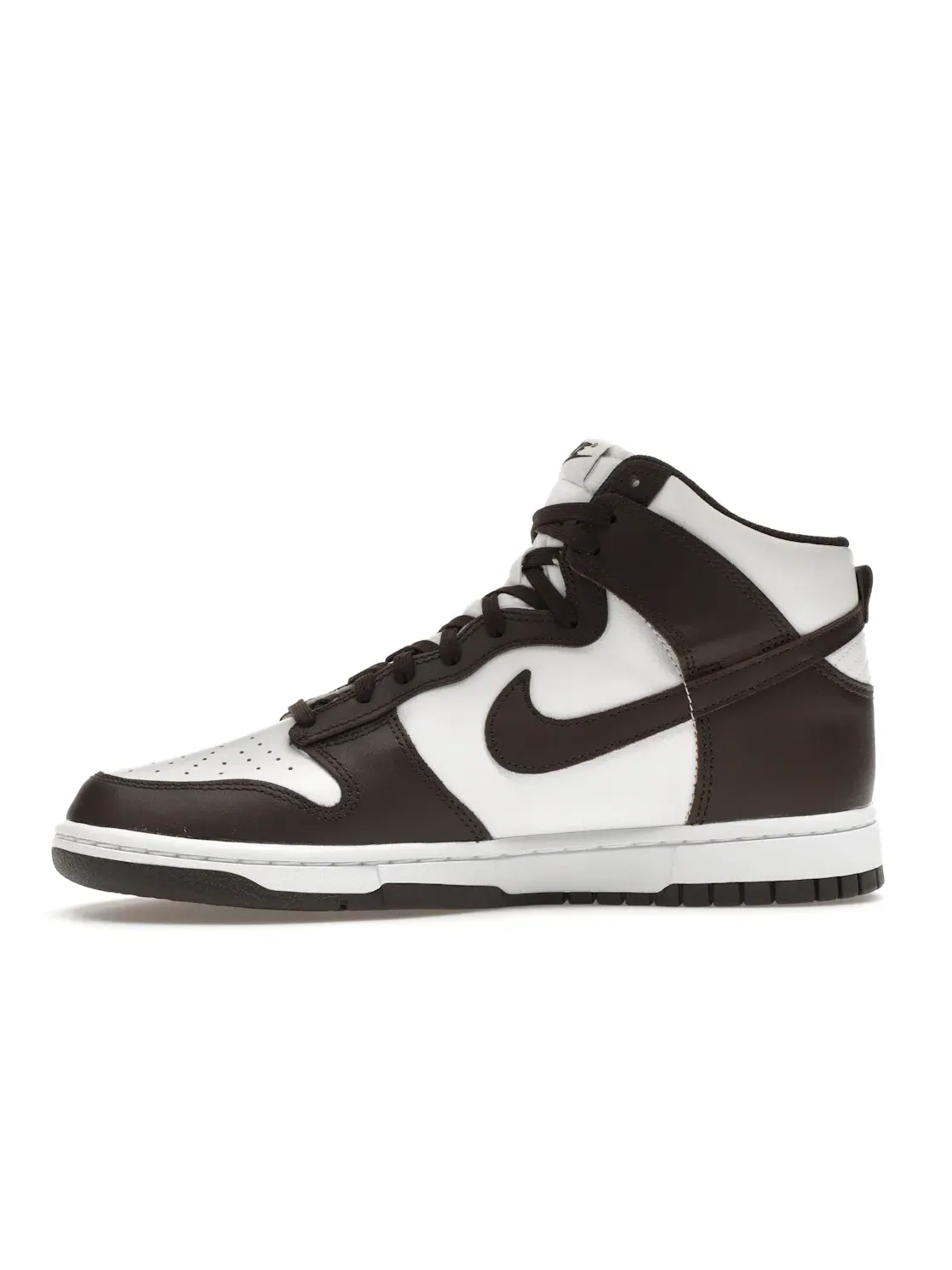 Мужские кроссовки высокие с кожаным верхом Nike Dunk High Nike — изображение 3 из 4, белый/коричневый/белый