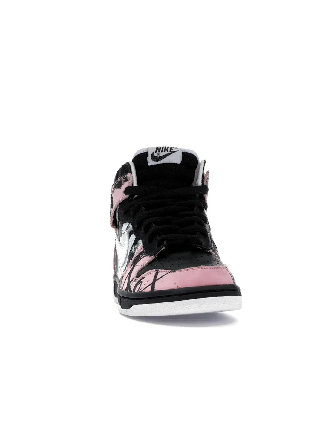 Мужские кроссовки высокие с брендовым дизайном Nike Dunk High Pro SB — изображение 2 из 4, черный/белый