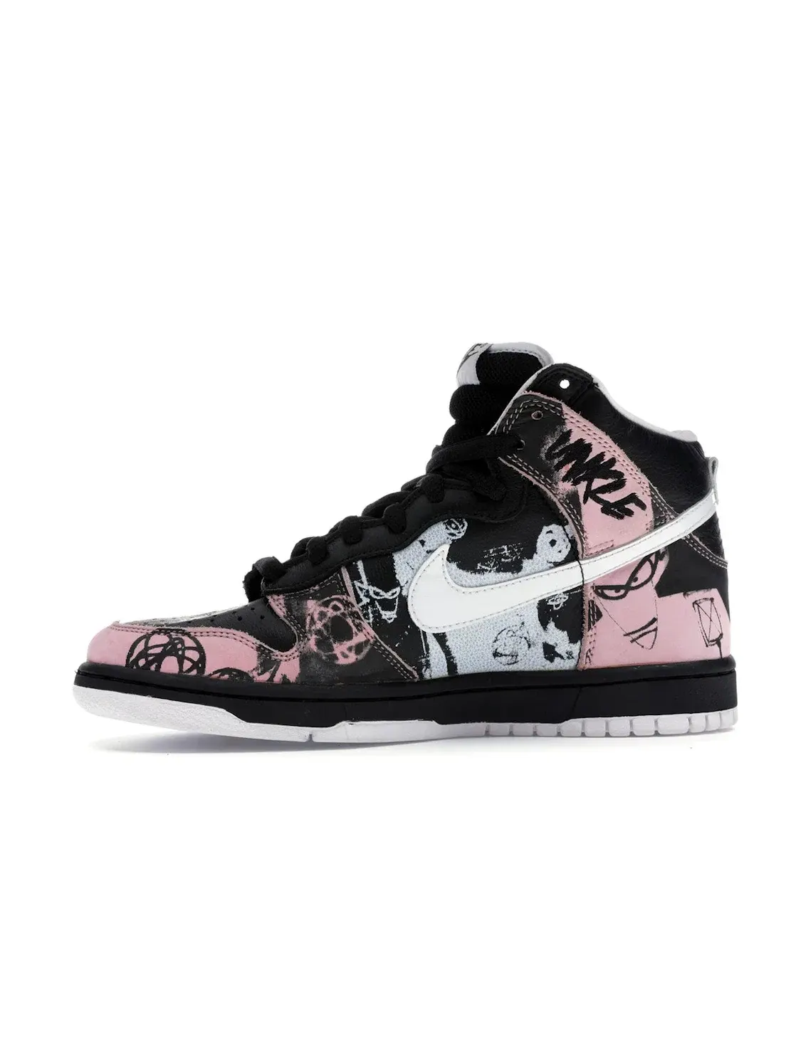Мужские кроссовки высокие с брендовым дизайном Nike Dunk High Pro SB — изображение 3 из 4, черный/белый