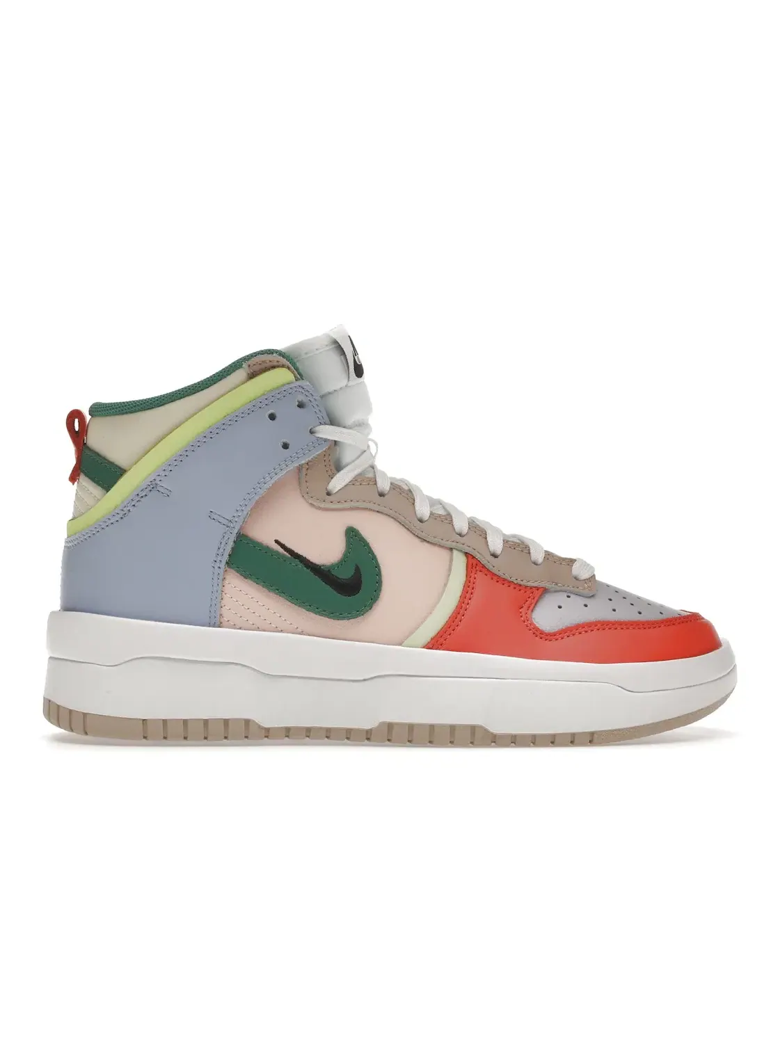 Женские кроссовки с принтом Nike Dunk High Up Nike — изображение 1 из 4, зеленый-бледный